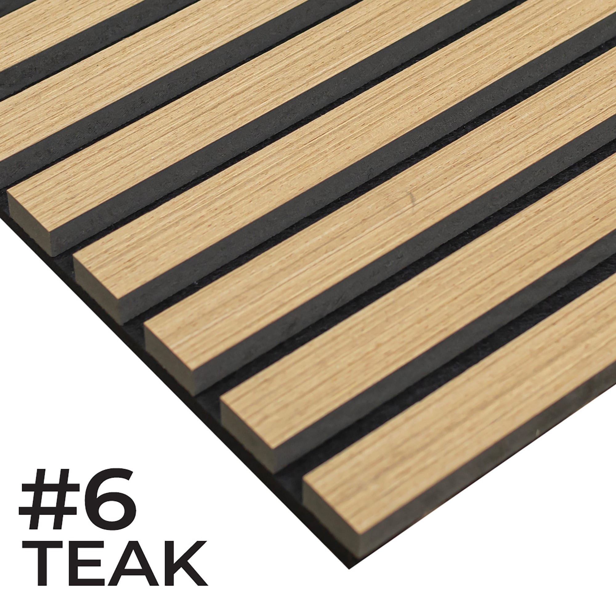 Pannello decorativo dogato fonoassorbente legno acustico Esseci TEAK 275x60 cm - 2