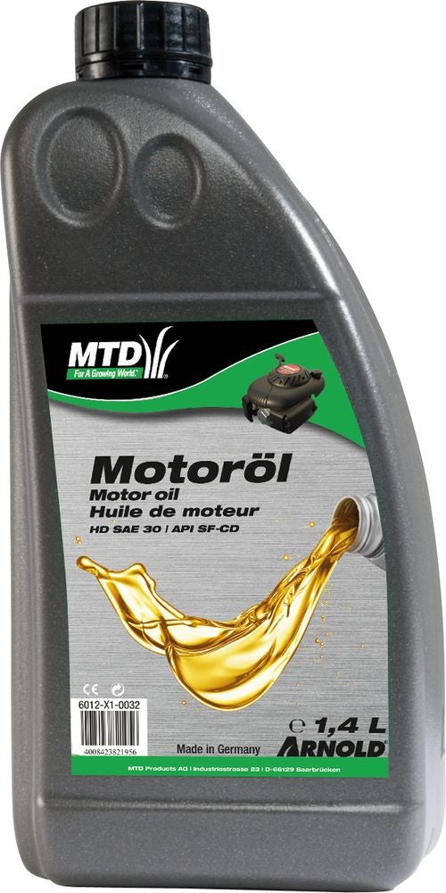 Huile moteur monograde SAE 30 HD pour les moteurs 4 temps des petites machines - 1,4 l