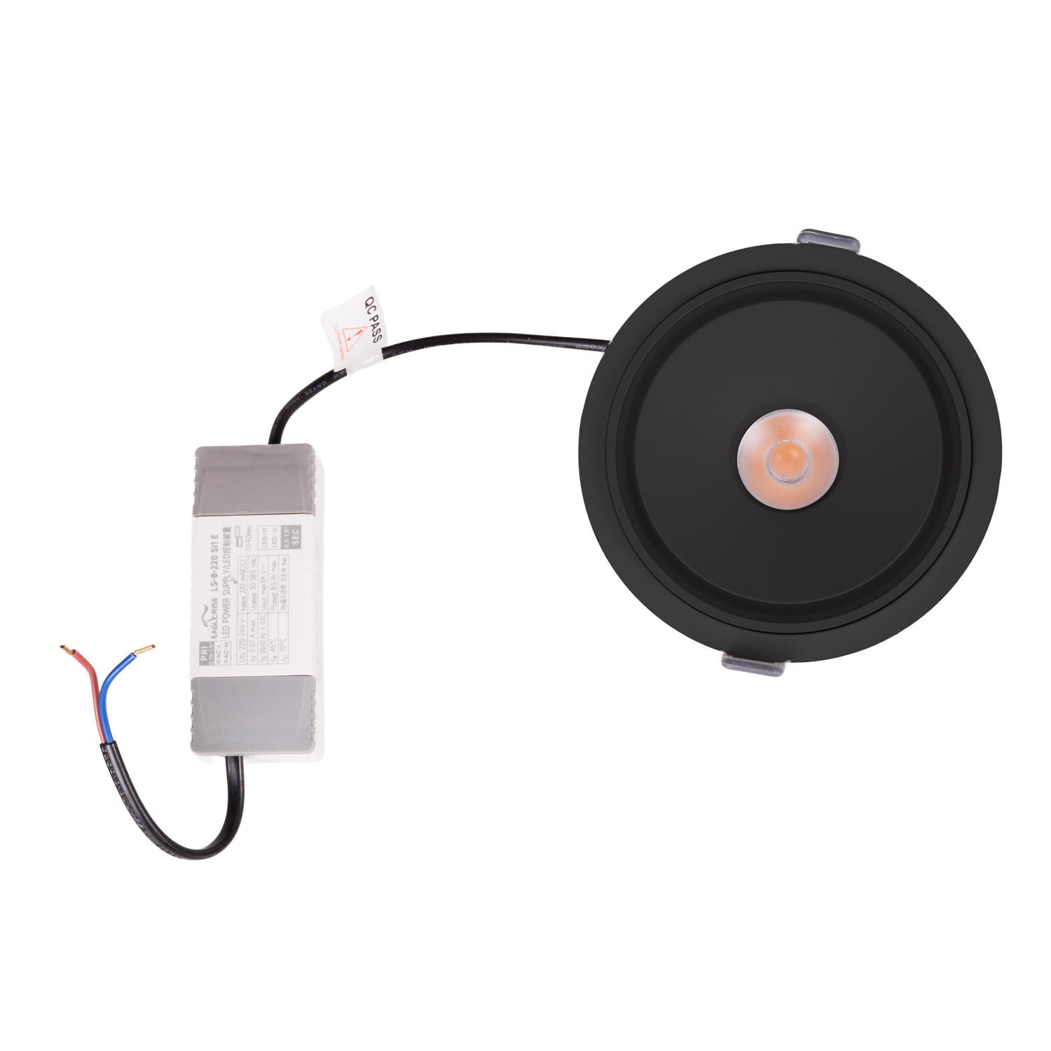 Oprawa wpuszczana LED VECTOR 10W 3000K 614lm aluminium czarna wym:6,2x12x12cm IP20 Maxlight