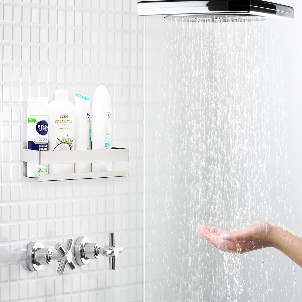 Étagère Douche Sans Perçage Inox 3 Pièces – Support Télescopique Acier 304 Anti-Rouille Pour Salle De Bain & Cuisine