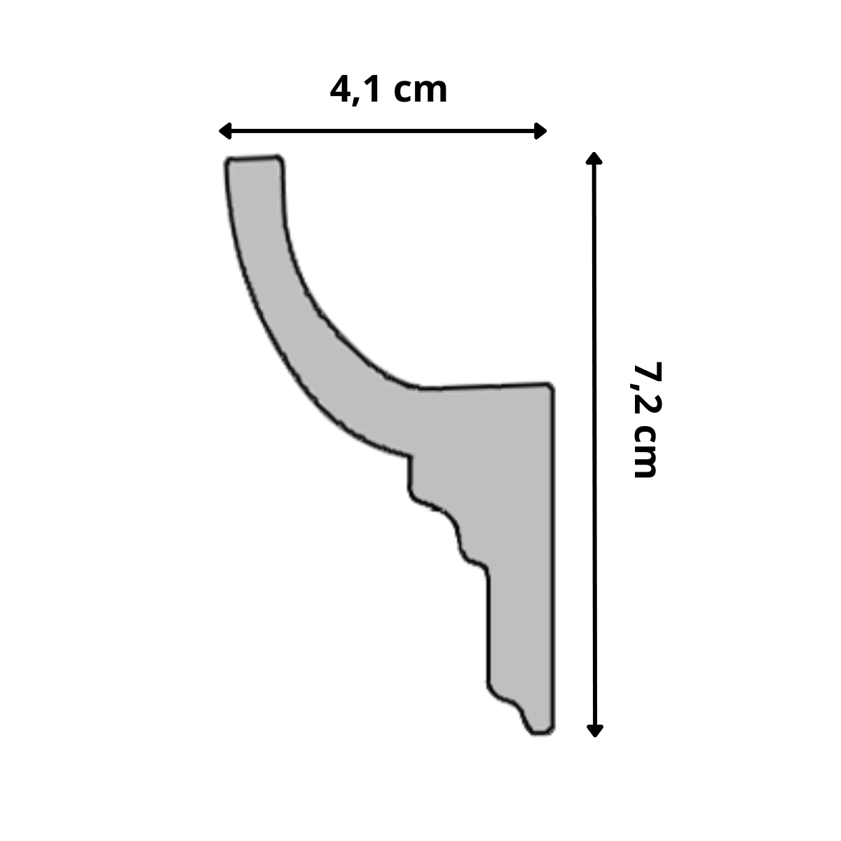 Lot de 19 Corniches LED Polymère, L.240 cm x P.7,2 cm, Ep.41 mm - 4