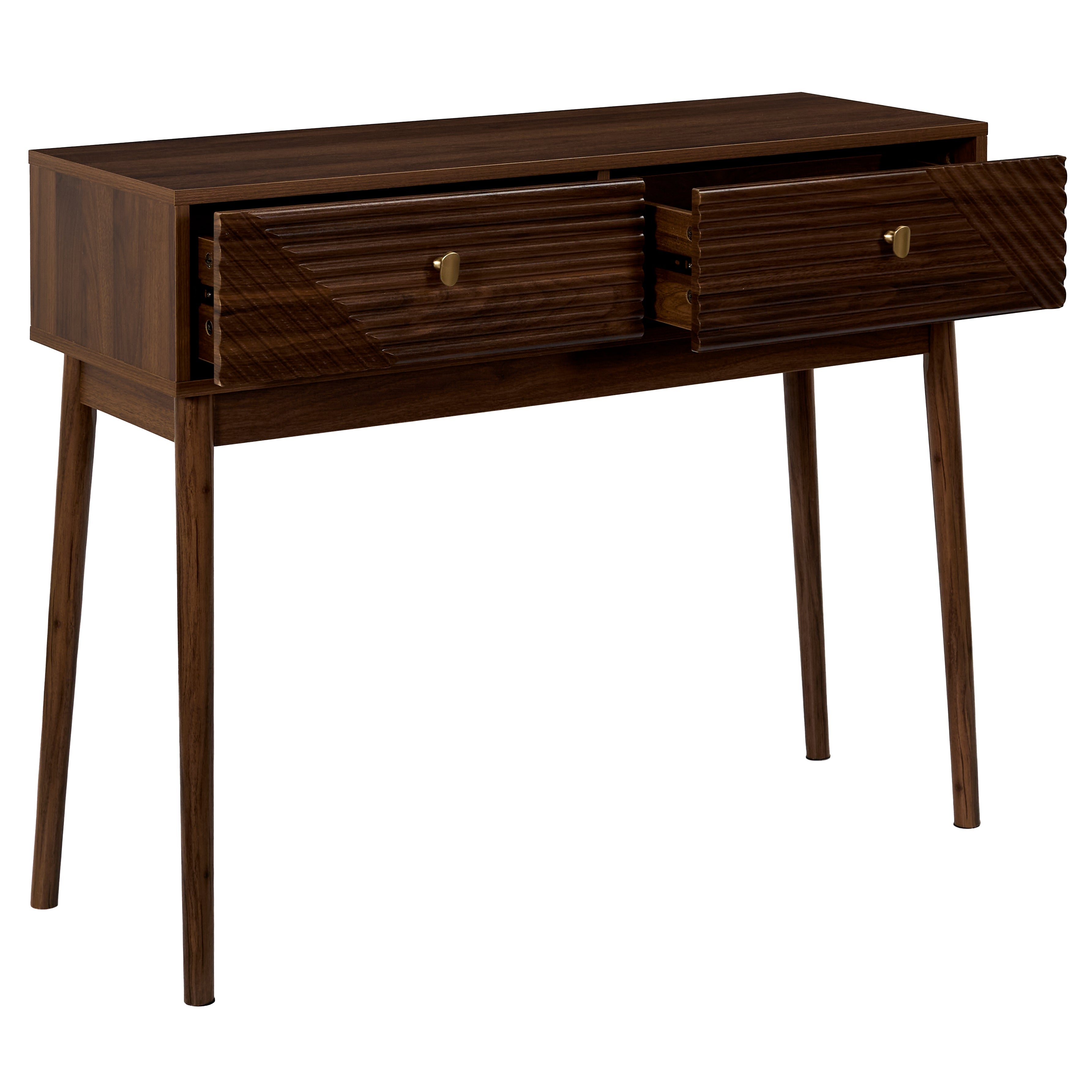 Console - Home Deco Factory - Tiffany - Rétro-chic - Marron - H80 X L100 X P35 Cm - 3