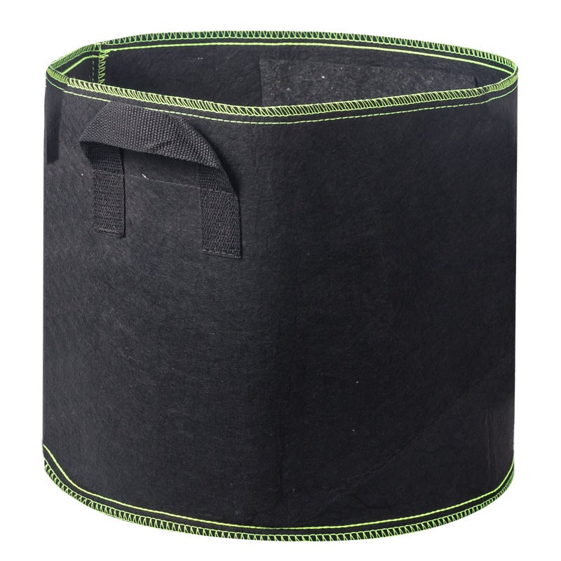 Fluorescencyjne worki do uprawy (średnica 40 cm x wysokość 30 cm, 10 galonów, podwójny uchwyt); 1 opakowanie wentylowanych doniczek z materiału; work