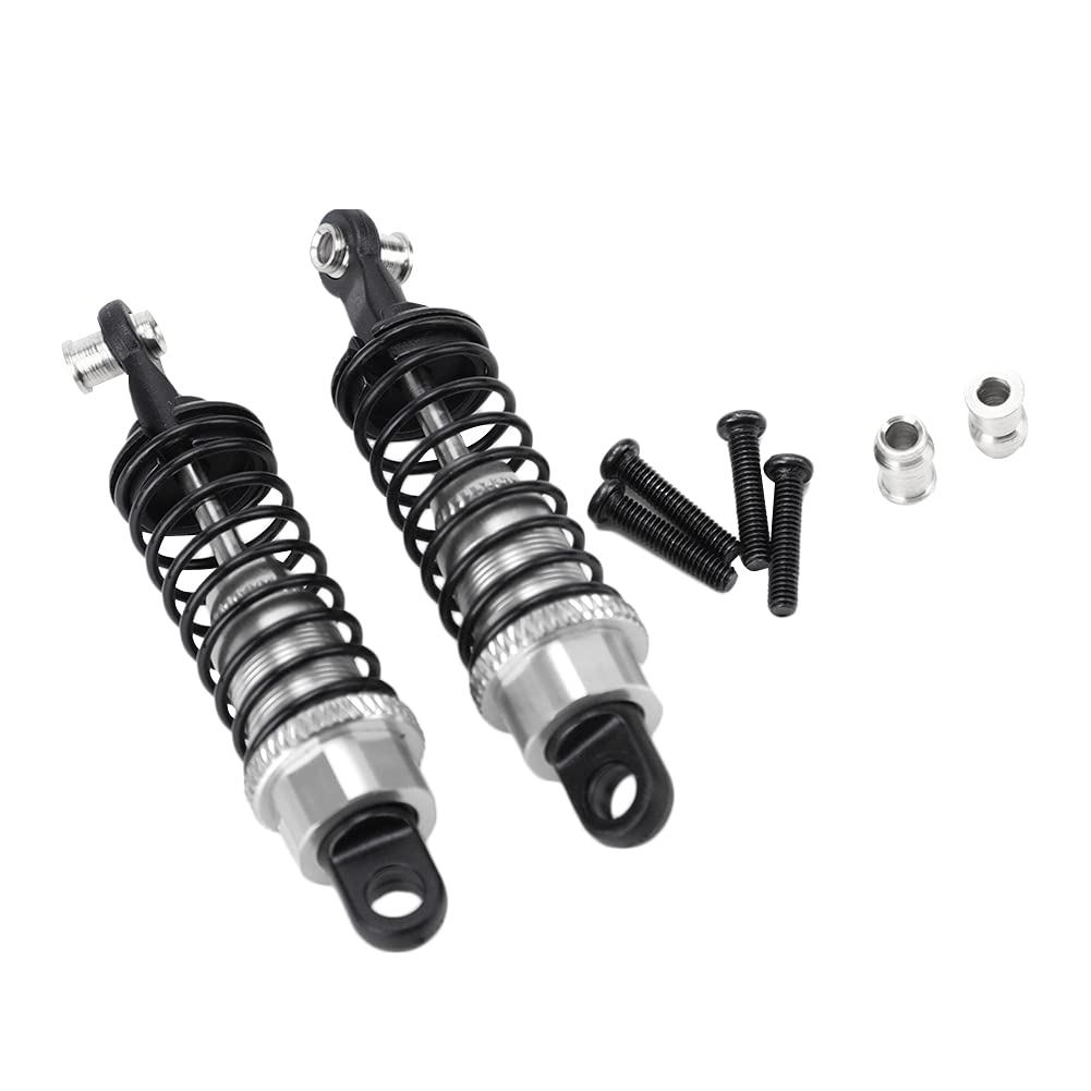 Dilwe Amortisseur Avant RC, Remplacement D'amortisseur Avant en Alliage D'aluminium pour Amortisseur de Voiture RC pour 144010 1/14 Rouge