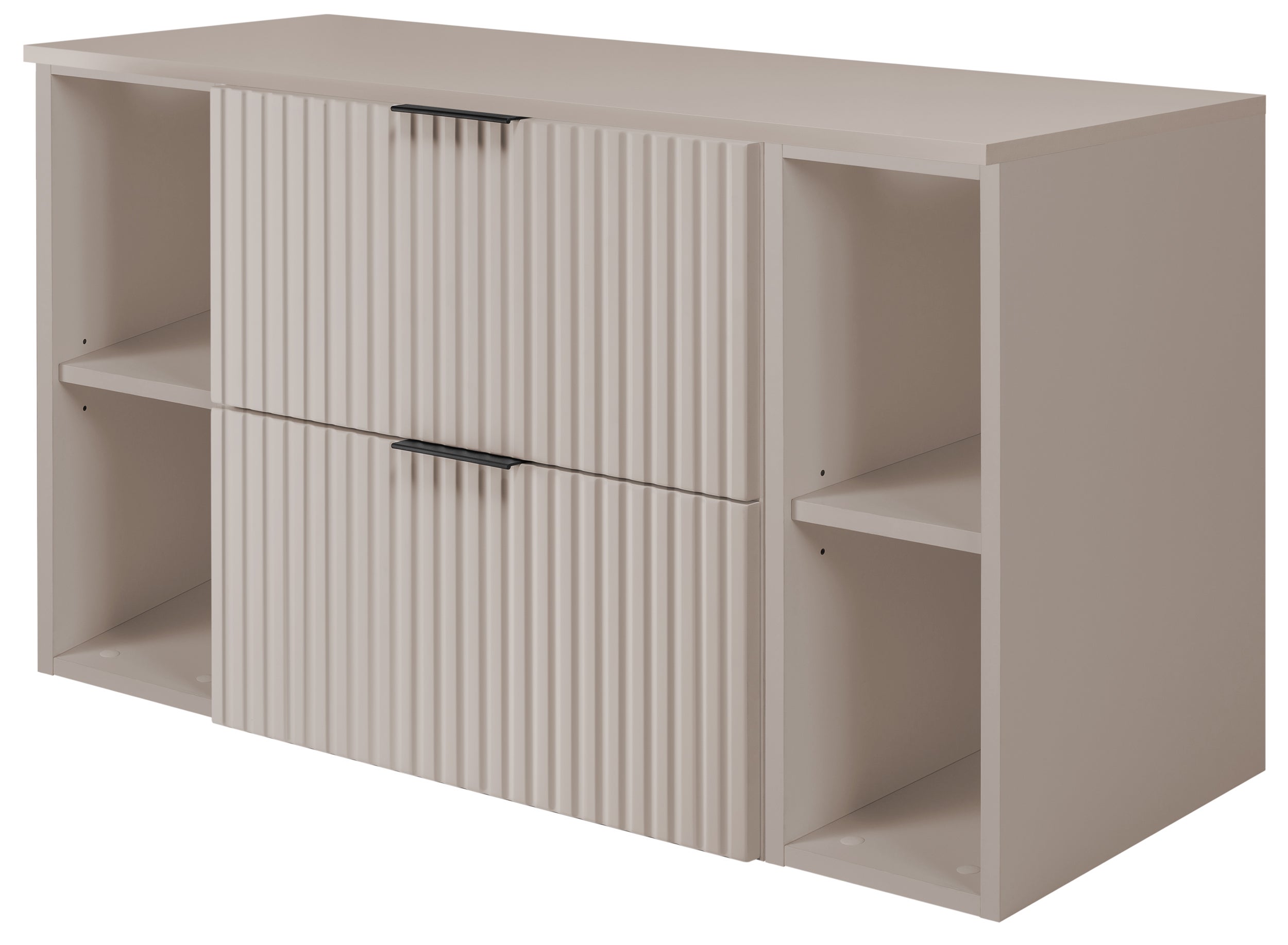 Zestaw łazienkowy FLOW 100 cm kaszmir z regałami blat w zestawie