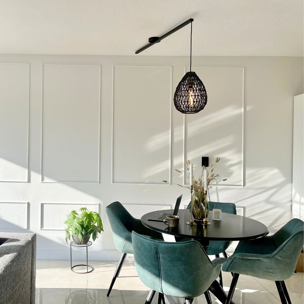 Lightswing® Single - Noir mat - 90cm - Système de suspension pour une lampe à suspendre - 8