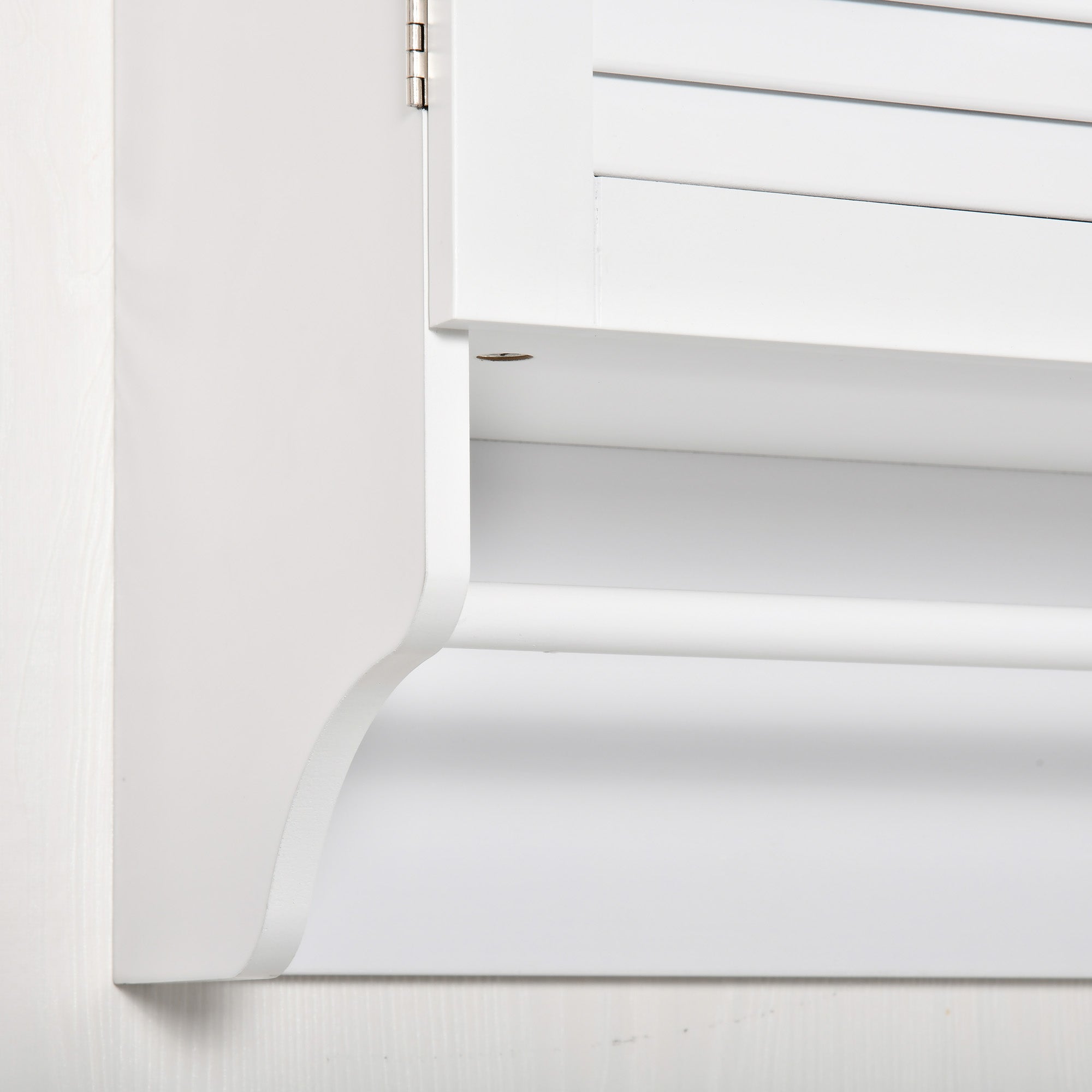 Armoire murale salle de bain MDF blanc KLEANKIN - 9