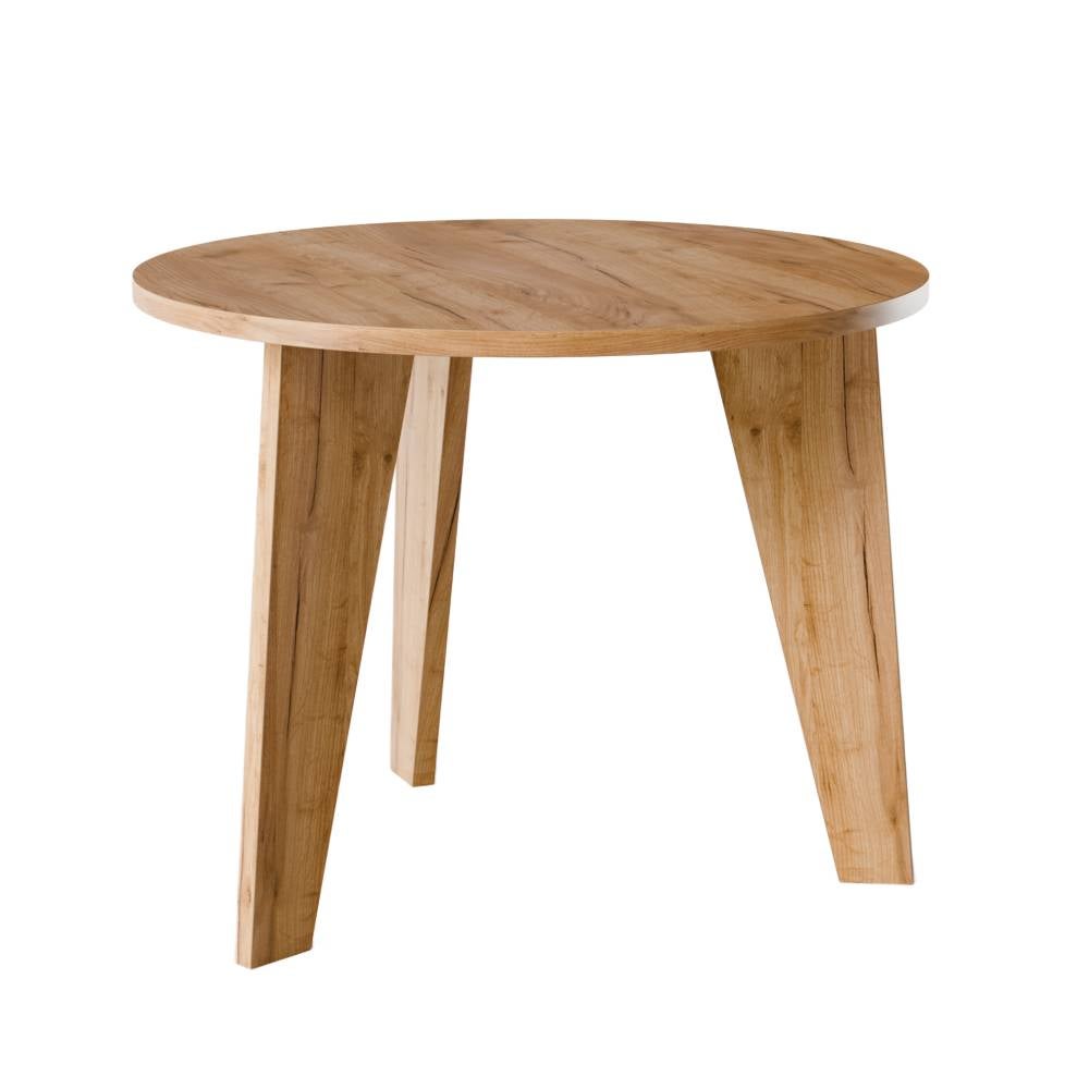 KOLM Stół okrągły ROSE Ø90 cm do kuchni, salonu, jadalni Dąb Craft