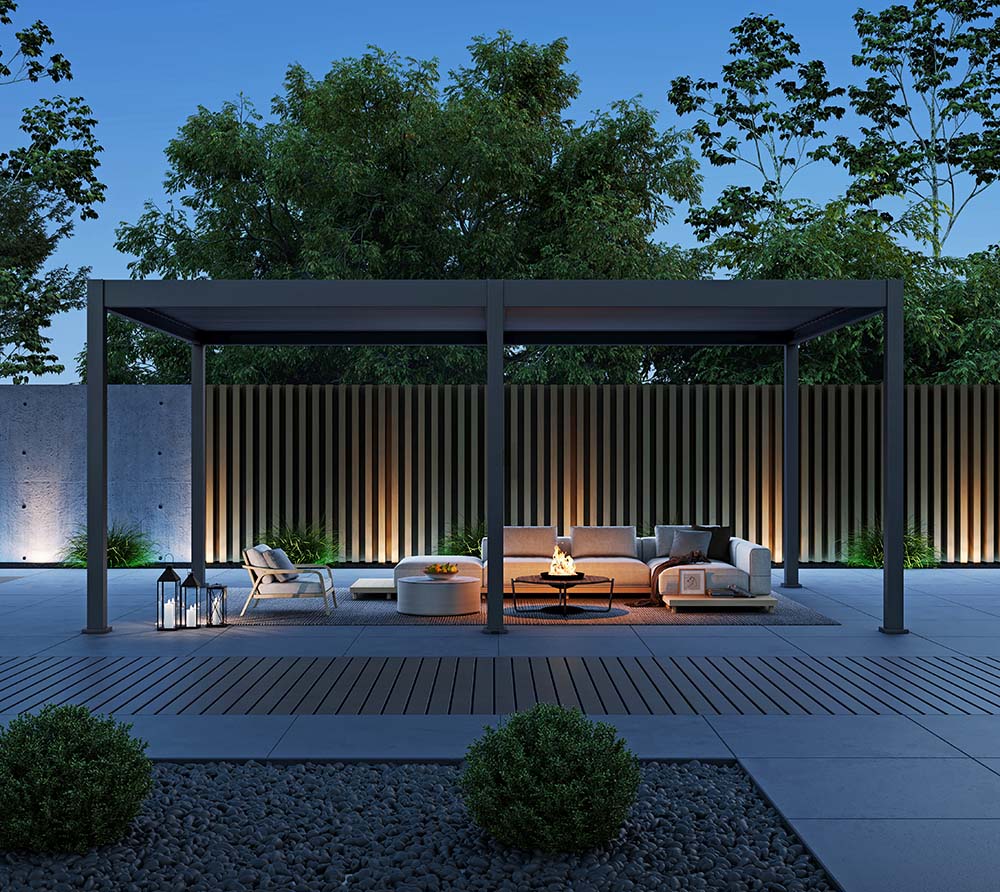 Paragon Outdoor Grand Tuscan 1220 | Pergola en aluminium avec toit à lames | 4x6 m - 5