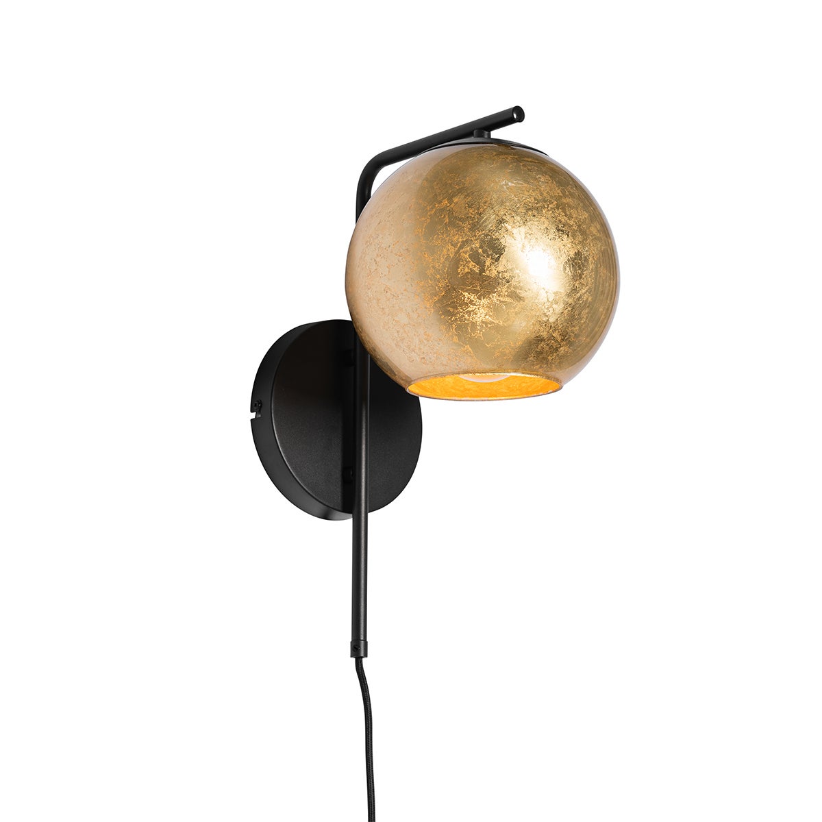 Qazqa designerski lampa ścienna - Bert - złoty/mosiężny, okrągły, max. 40w, kompatybilny z żarówką LED, e27, 20cm, IP20