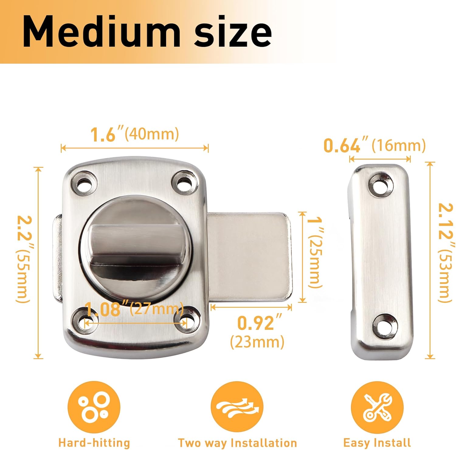 Loquet Coulissant Universel Pour Porte Et Fenêtre - Quincaillerie Neuve