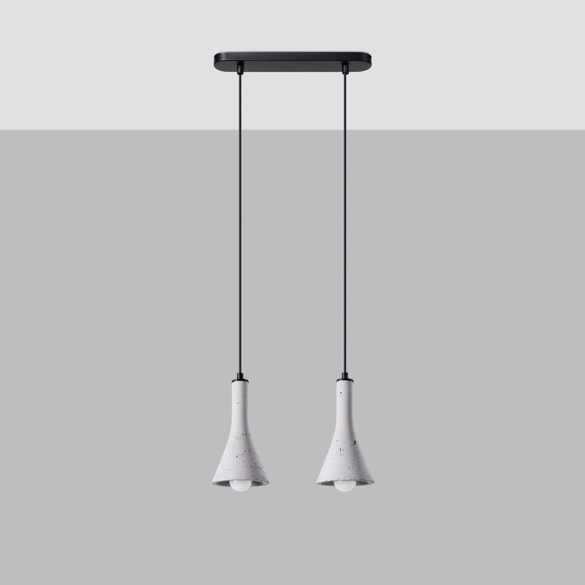 Lampa wisząca LUM 2 beton LED 4000K - 34x12x113cm Sollux