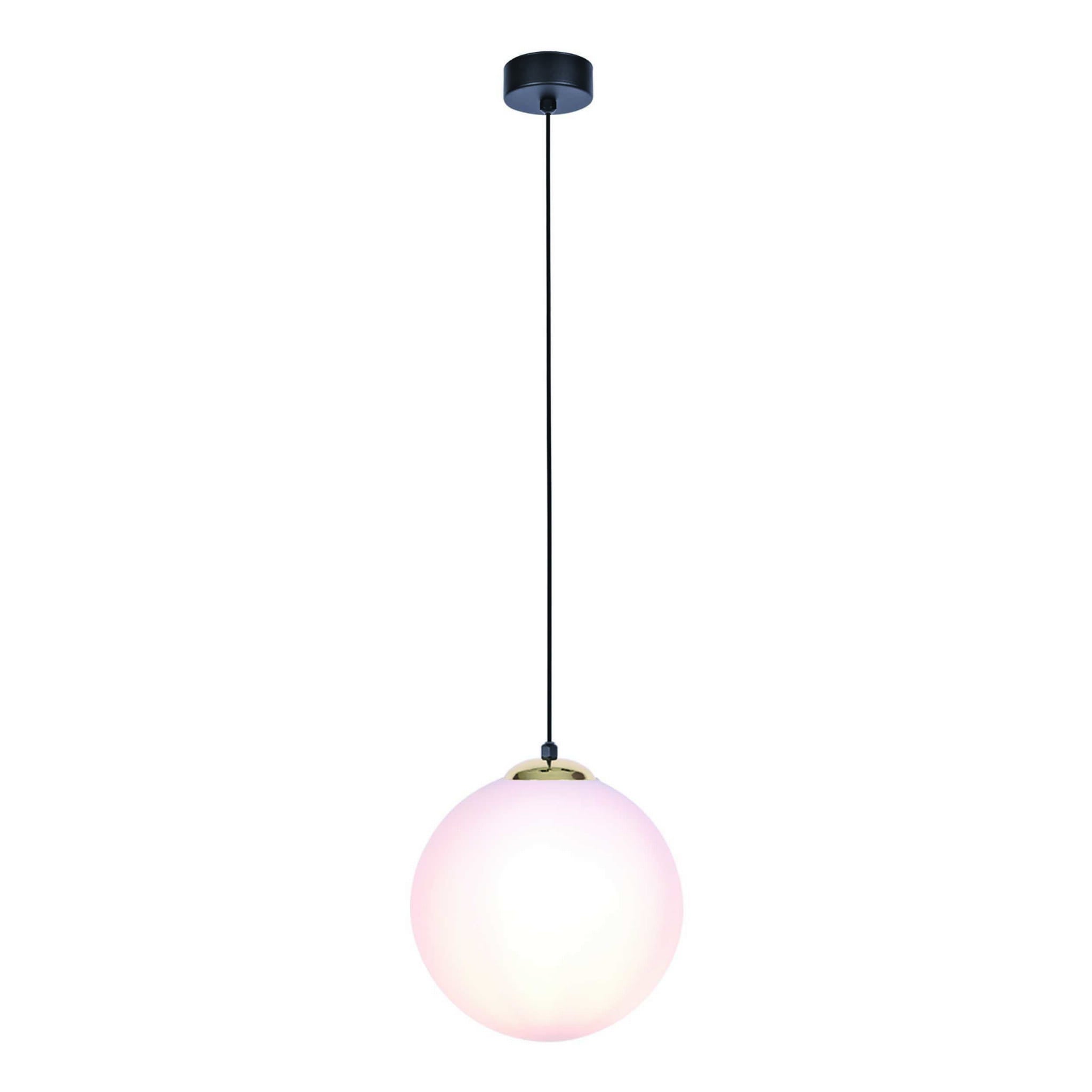 Lampa wisząca Isla czarno-biała-złota 1xE27x40W nowoczesna wym: 90 x 30 x 30 cm szkło Kaja