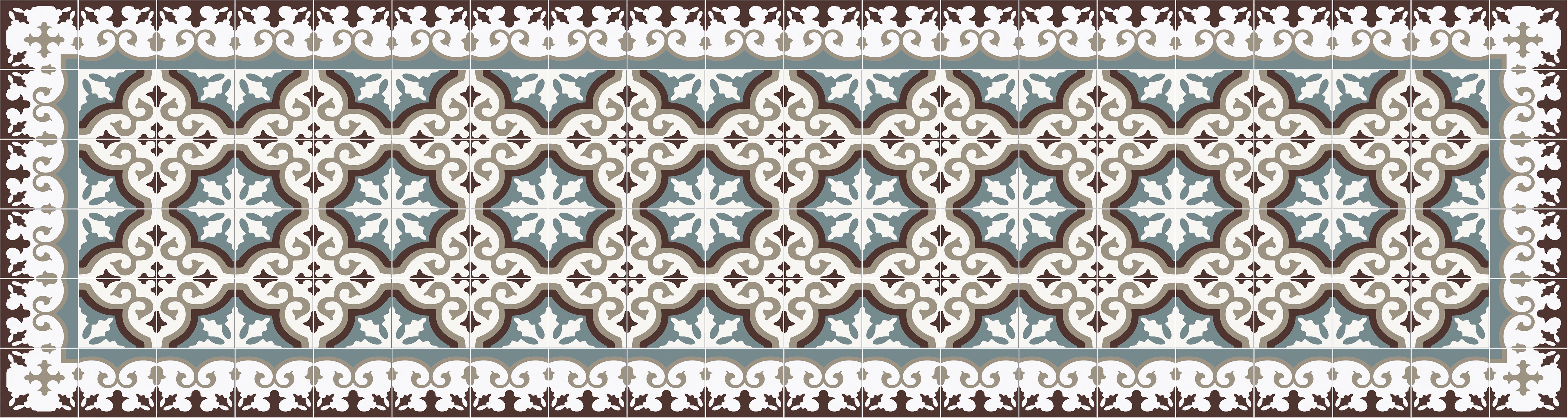 Flocons aigue-marine Dywan winylowy 80x300 cm - PVC antypoślizgowa, winylowa do kuchni lub salonu, zmywalna, wodoodporna, niebieska