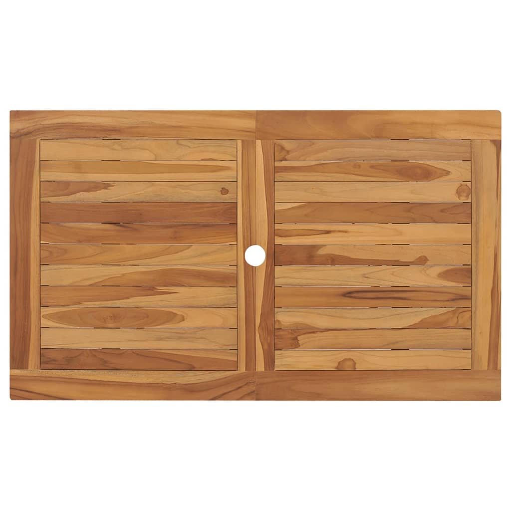 Table à manger de jardin rectangulaire en bois Marron 5 places - 5