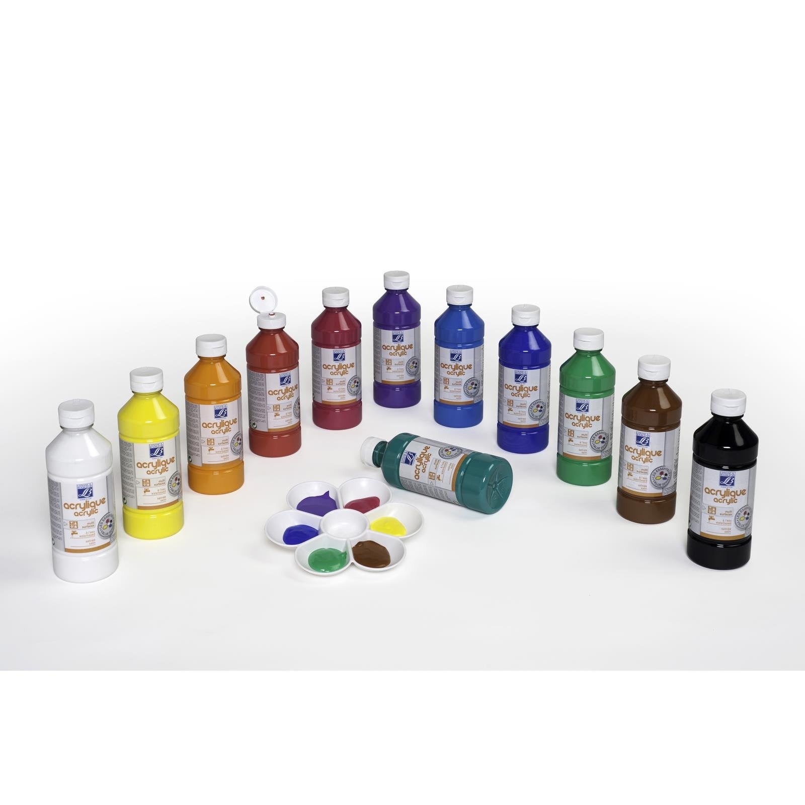 Lefranc Bourgeois Acrilico Gli Essenziali, Nero, 500 ml, Confezione da 1 - 2