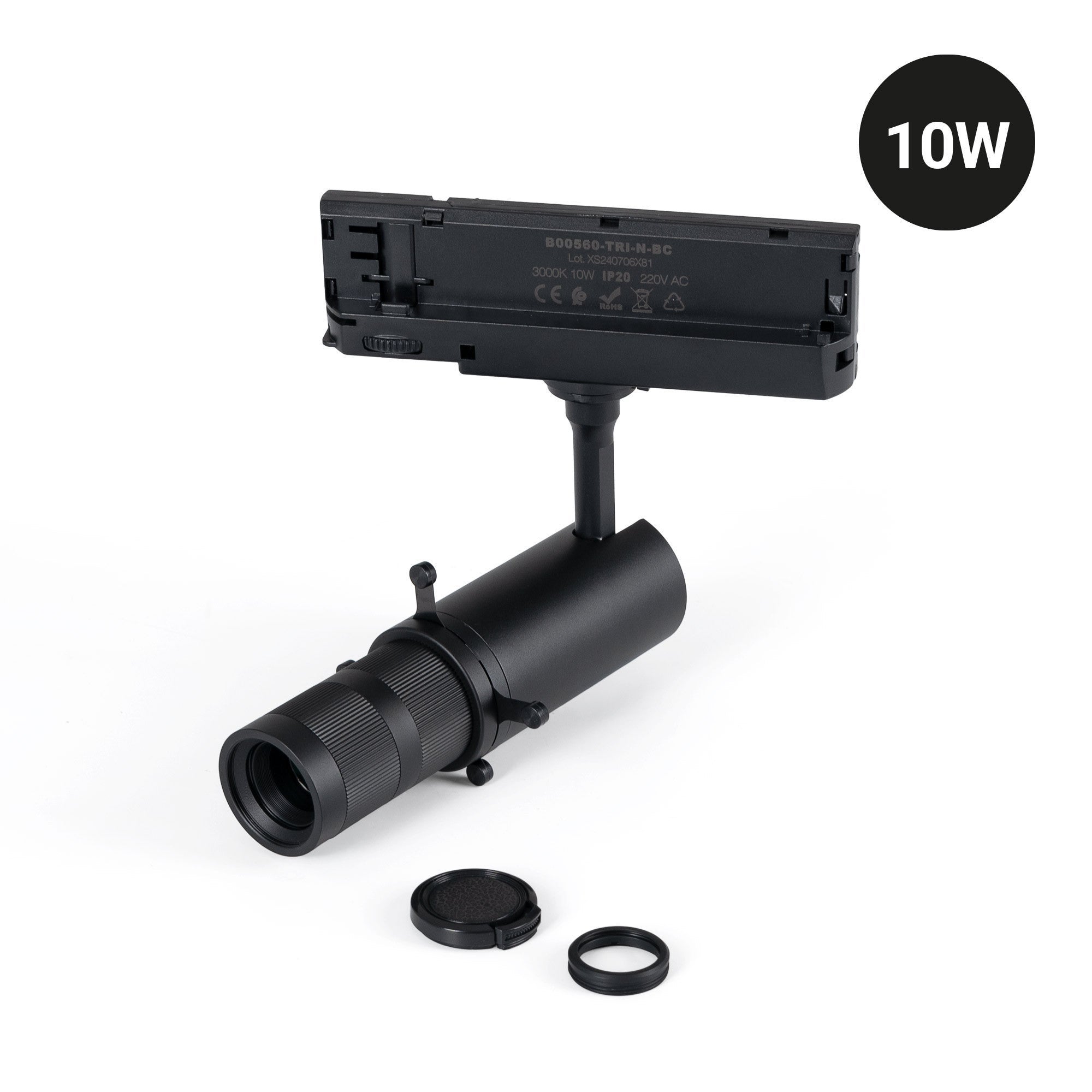Projecteur shapeable sur rail triphasé - 10W - 20º-35° - Blanc Chaud ...