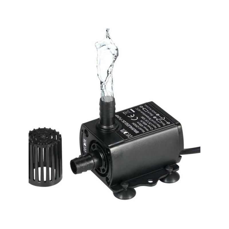 Mini ultra cicha bezszczotkowa pompa wodna DC12V 5W, wodoszczelna pompa zanurzeniowa do fontann