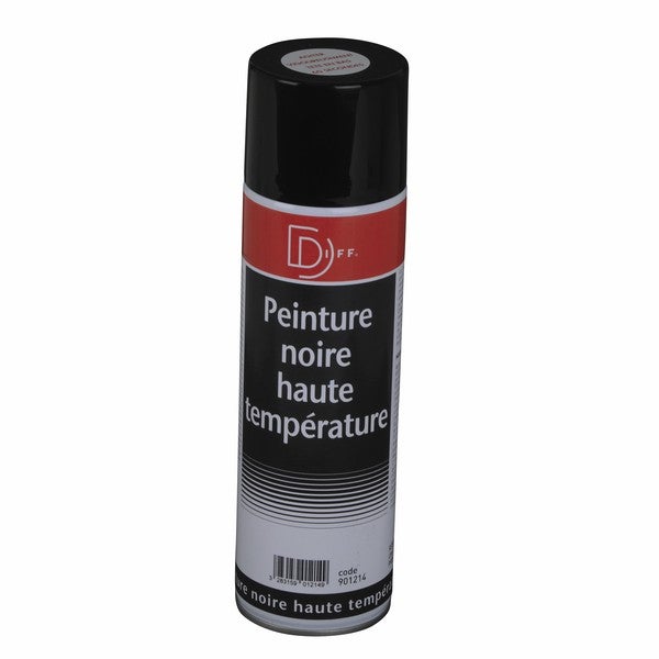 Peinture noire mat haute température aérosol 650/500ml - DIFF