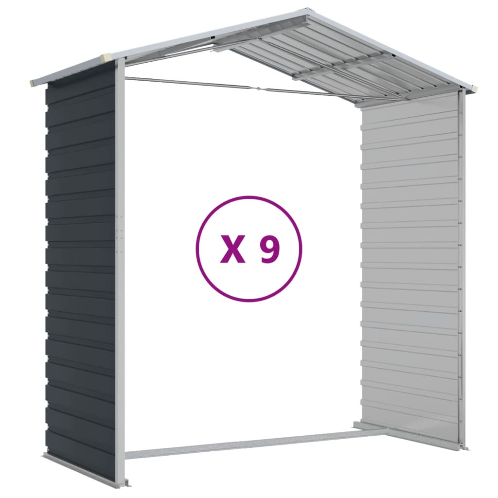 Maison Exclusive - Abri de jardin anthracite 191x810x198 cm acier galvanisé - 9
