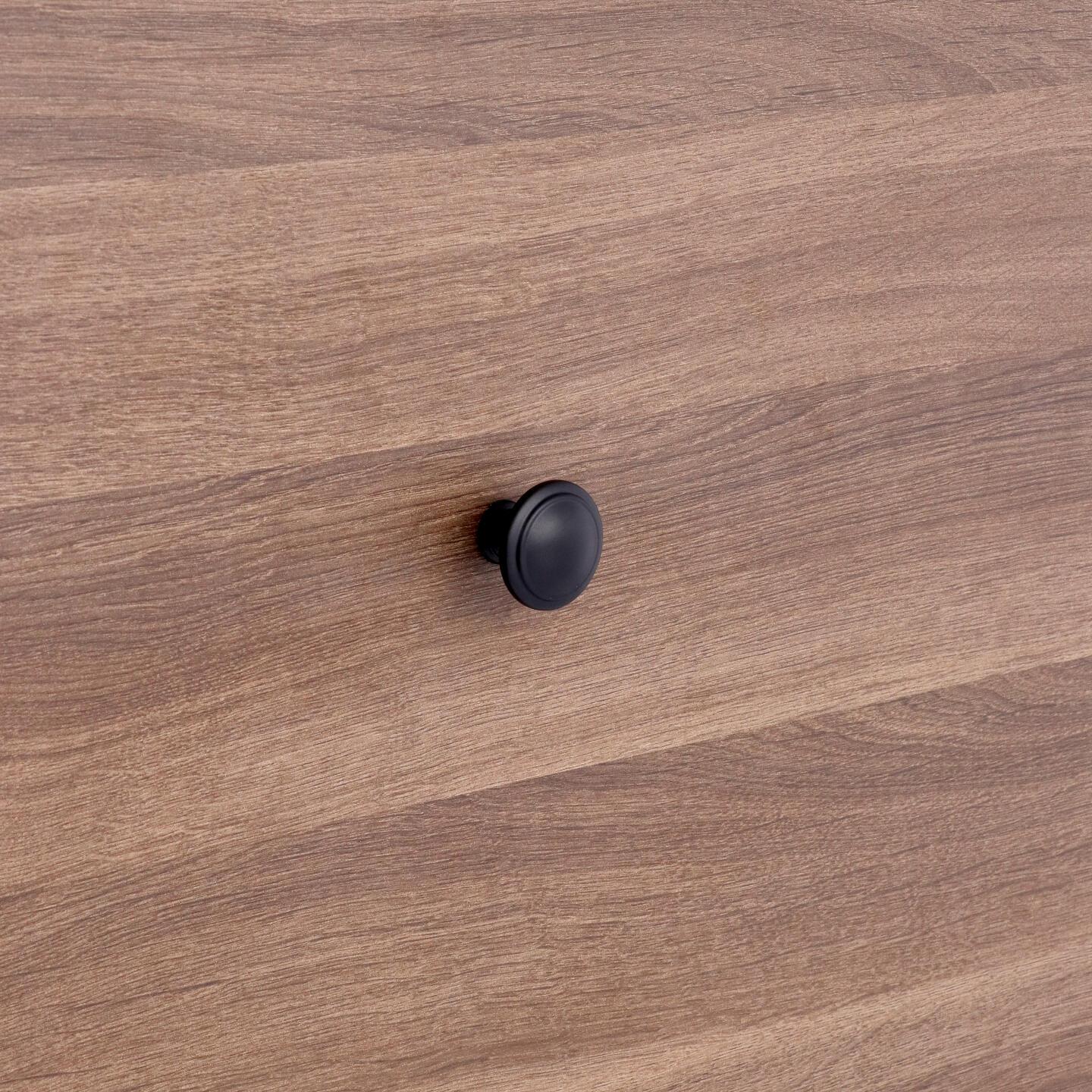 Bouton pour meubles en zamac Diamètre 35mm Vernis noir mat - 5