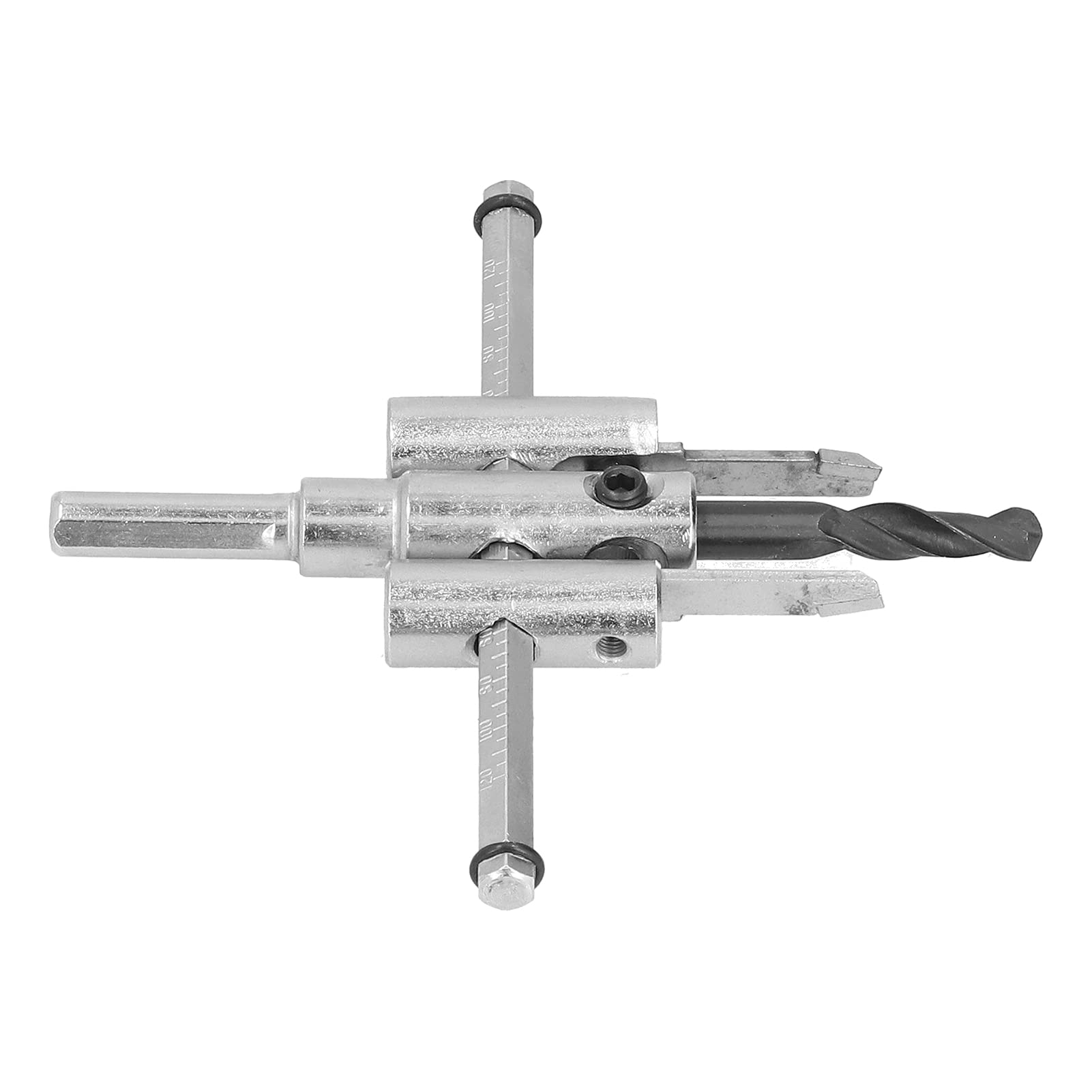 Kit de scie cloche circulaire réglable, foret à bois, coupe ronde, outils de bricolage pour le travail du bois (40-120 mm) - 3