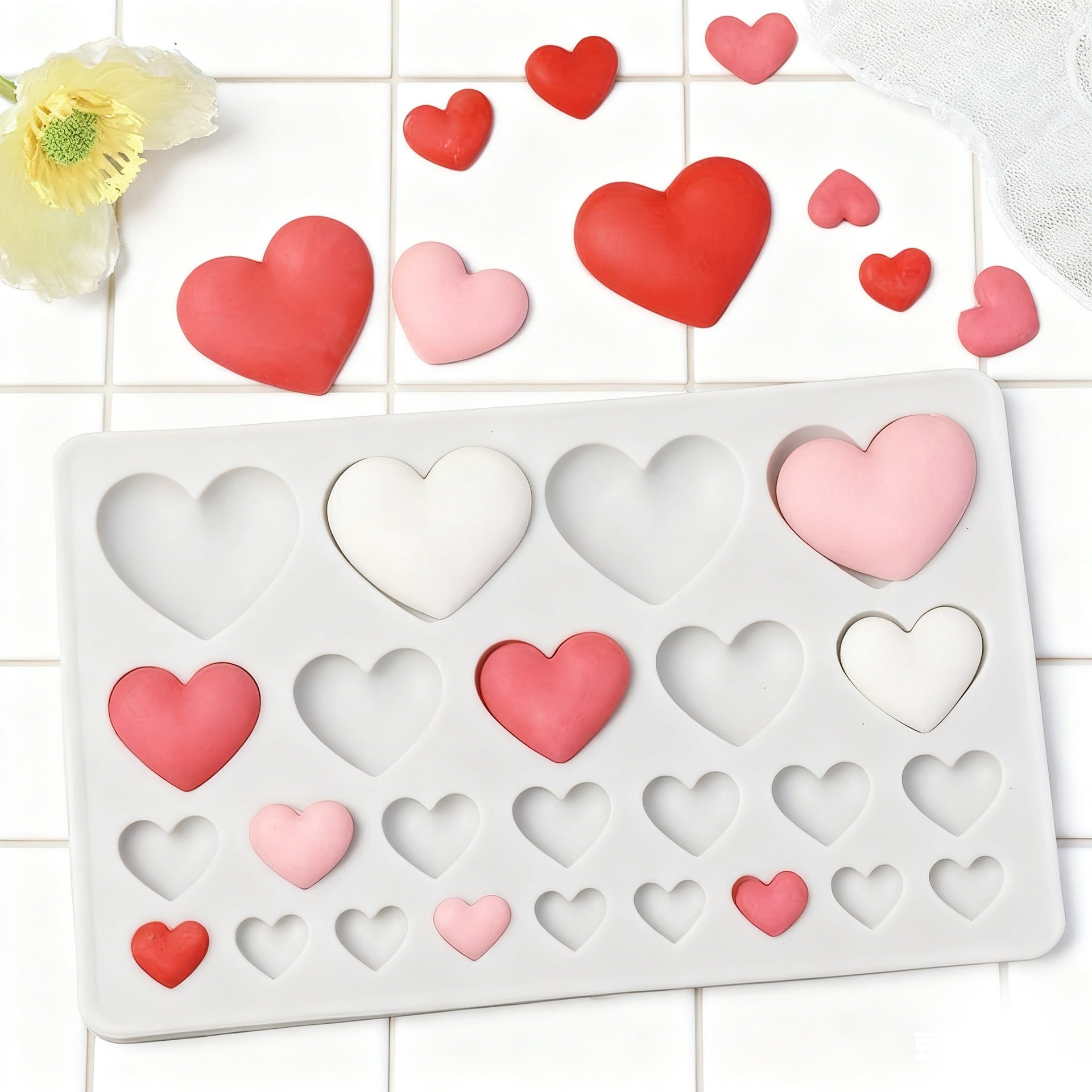 Stampo In Silicone Per Dolci A Forma Di Rosa, 6 Cavità, Dimensioni 30x17,5x6 Cm, Adatto A Forno E Lavastoviglie - 2