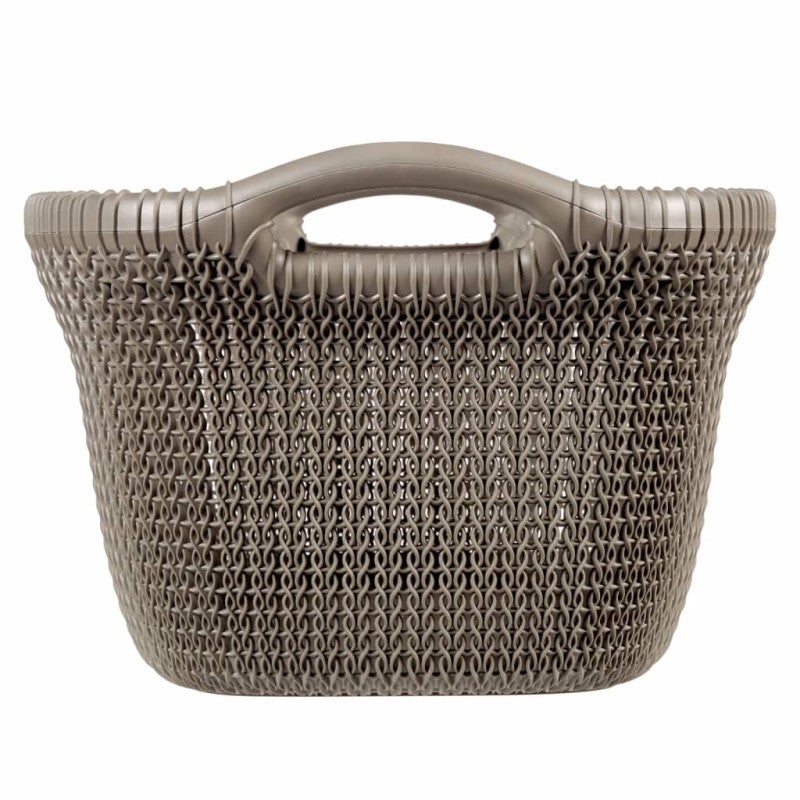 Curver Panier à linge Knit 40 L Marron métallique - 3