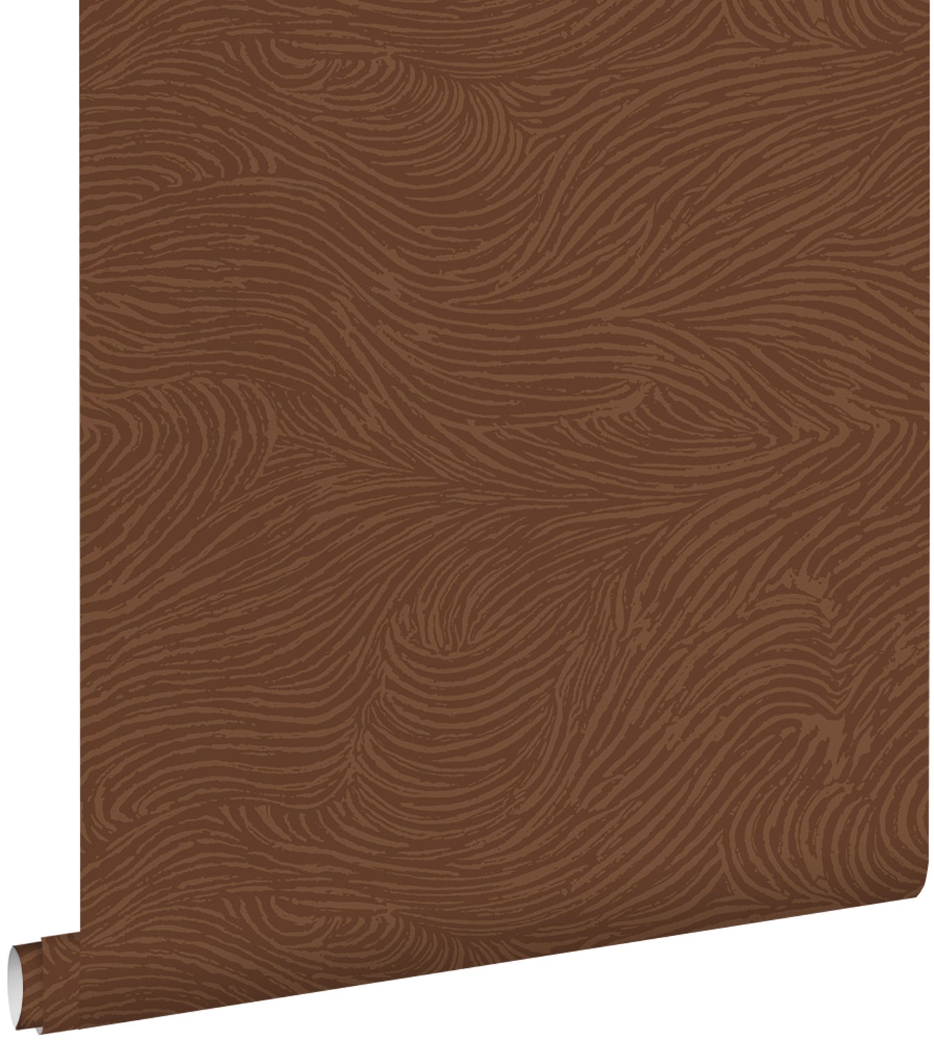 Tapeta faliste linie 3D terakota - 50 x 900 cm - ESTAHOME