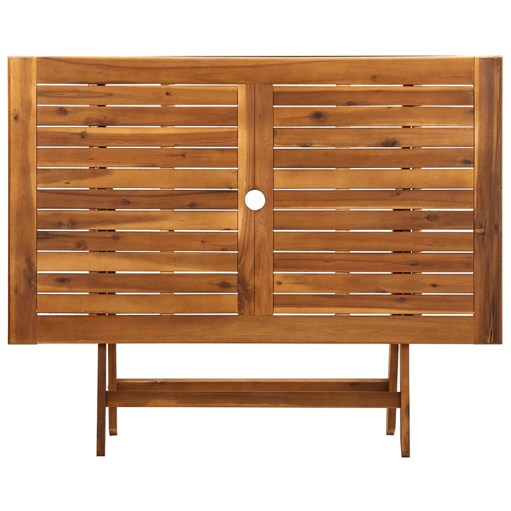 Table de jardin pliante en bois d'acacia massif 120x70x75 cm - 4