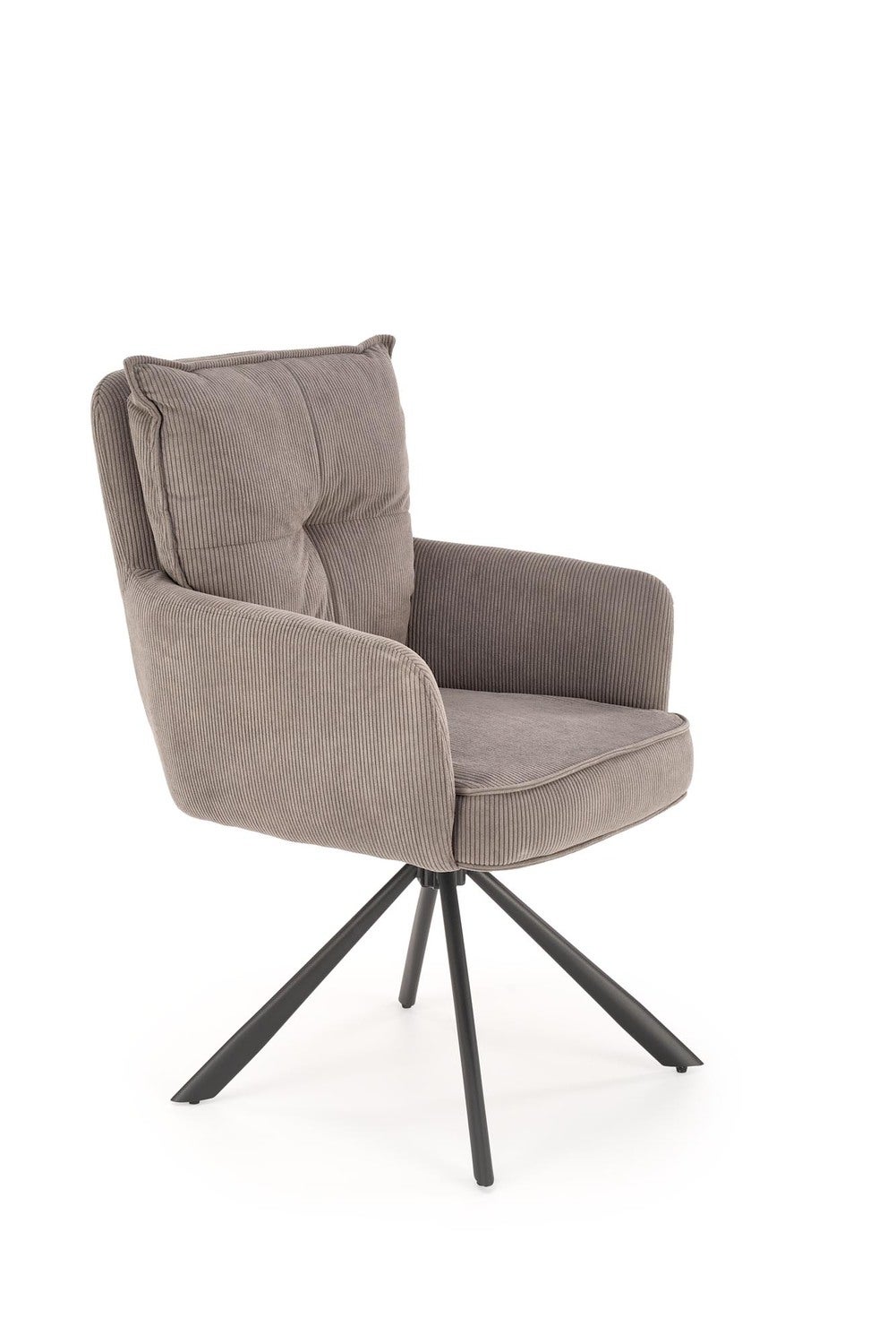 Krzesło tapicerowane K528 szare obracane