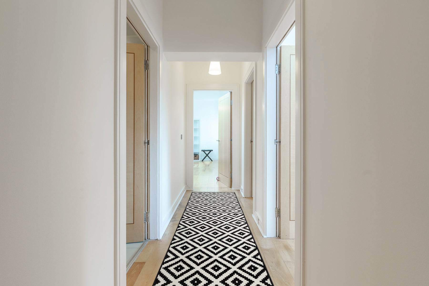 CHODNIK BCF MORAD Ruta romby czarny / krem 70 cm 70x100 cm - 4