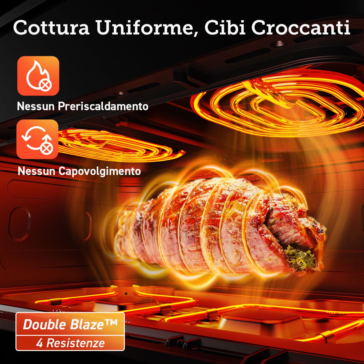 COSORI Friggitrice ad Aria 10 Litri, 7 in 1 Doppia Resistenza TwinFry con Doppio Cestello 5L&5L e Separatore Rimovibile, 2800W Air Fryer WiFi, 40-240� - 4