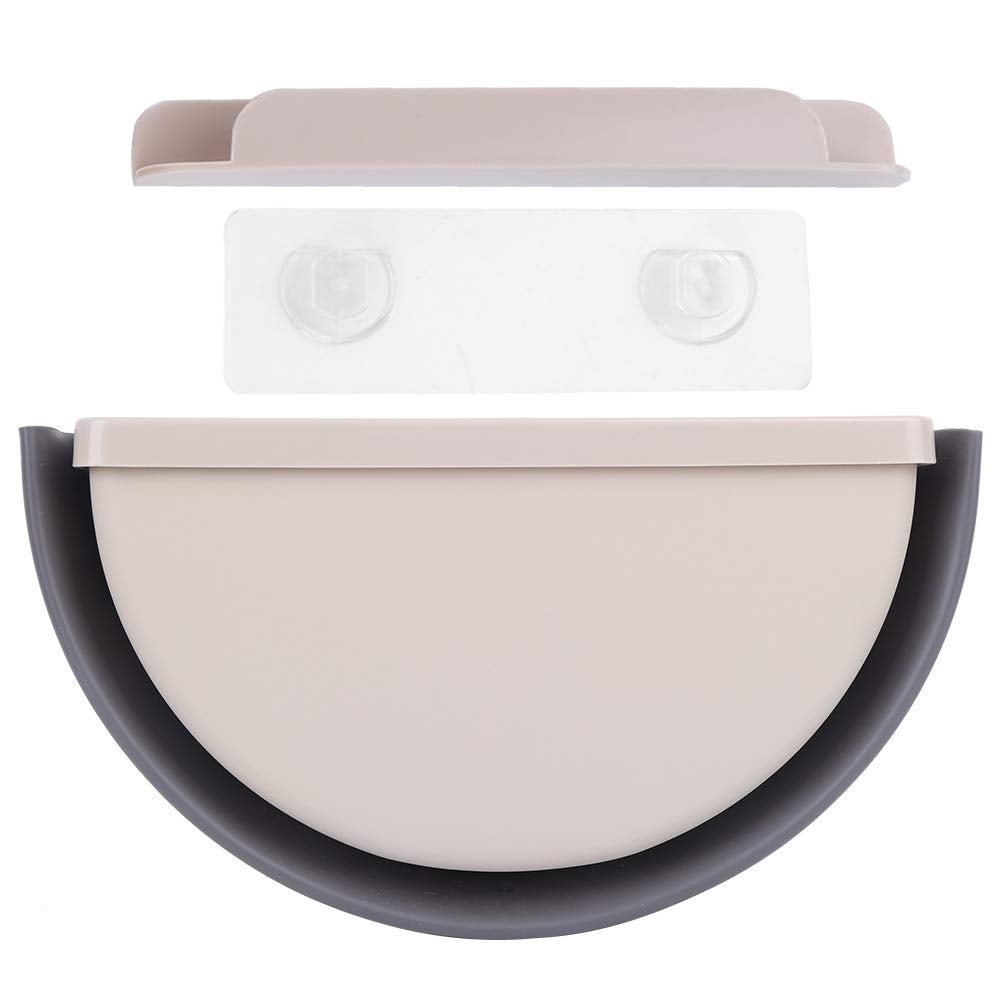 Cubo De Basura Plegable De 7L | Colgante Para Pared | Para Cocina, Baño O Camping | Ahorra Espacio | Color Blanco Roto