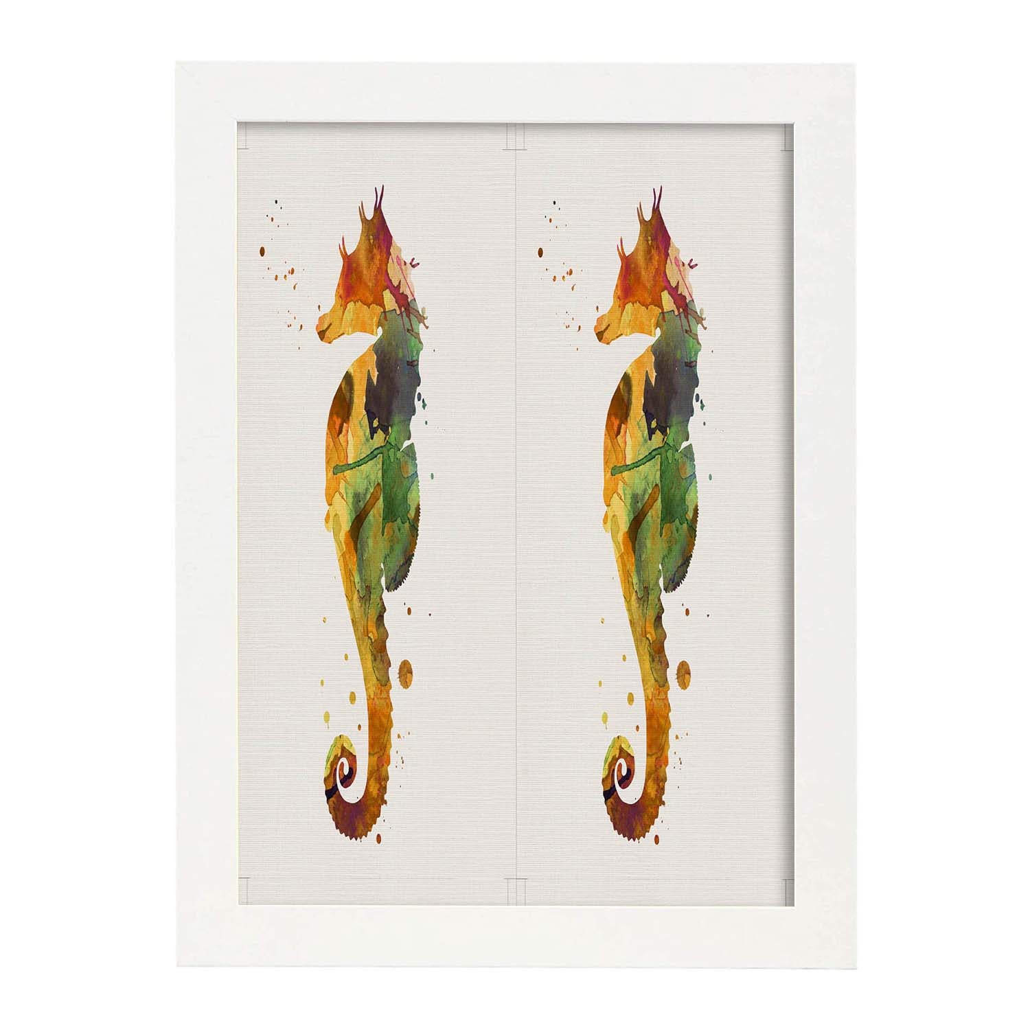 Poster Su Tela Con Uccelli Marini Rustici Marroni – Quadro Retrò Stampato Su Tela – Decorazione Parete Per Soggiorno, Camera, Ufficio – Con O Senza Cornice