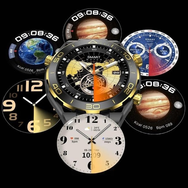 SMART WATCH 7, CASSA 45 MM CON CINTURINO SPORT REGULAR COLORI