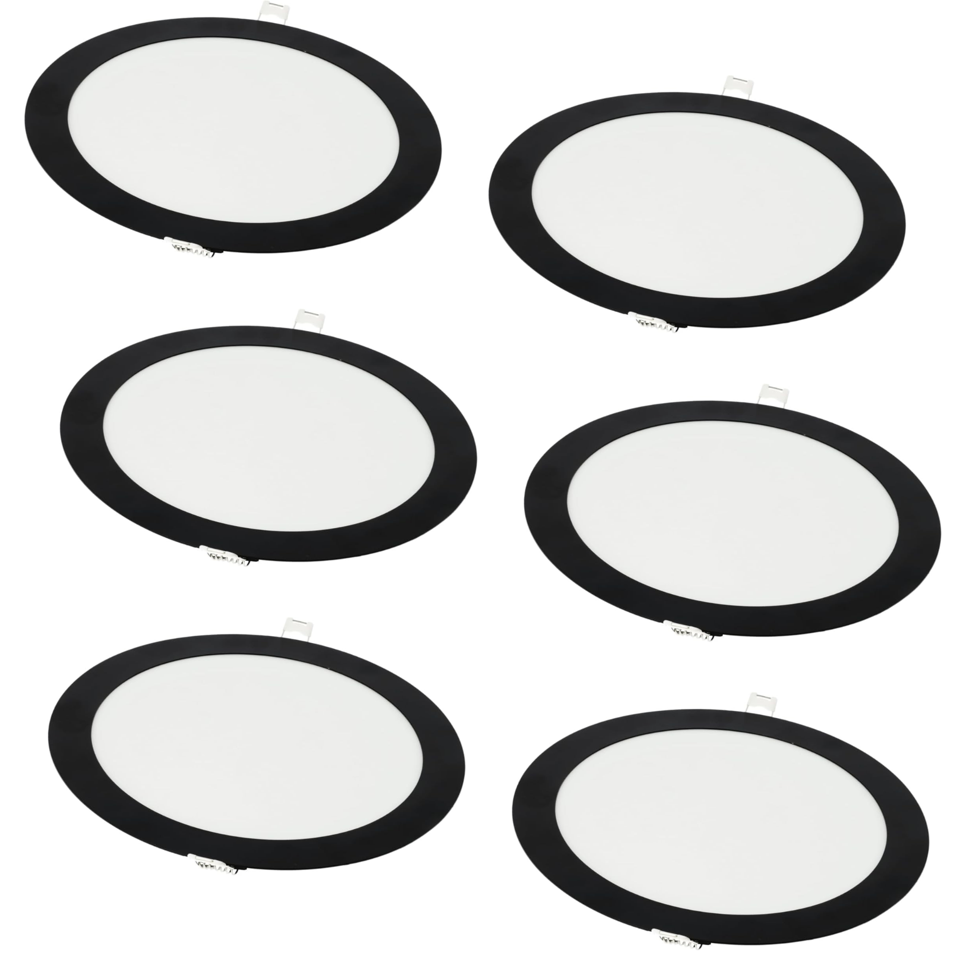 Opakowanie x6 Downlight led 18w Neutral White 4200k okrągła wpuszczana czarna ramka