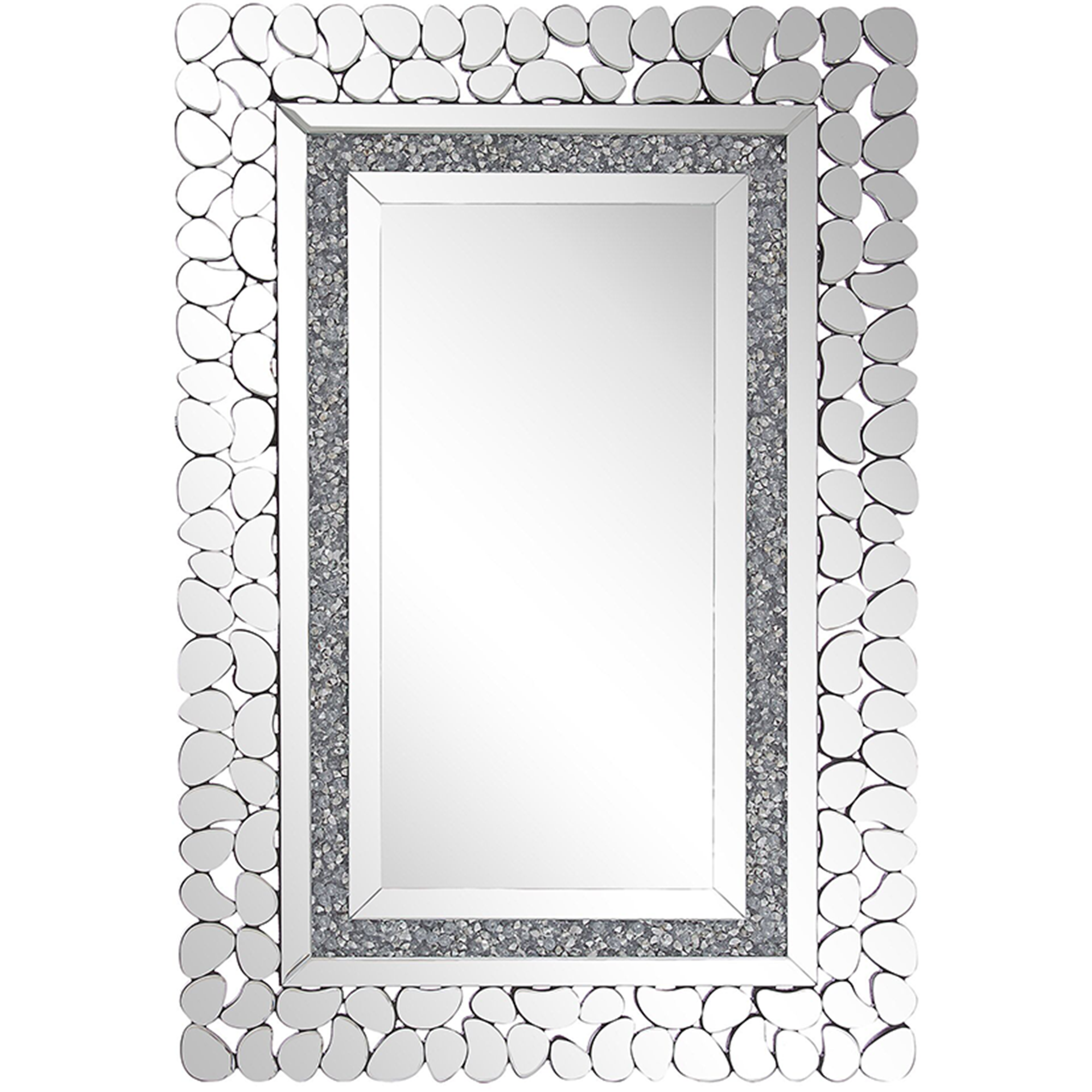 Oglindă de perete PABU 60 cm 90 cm Argintiu