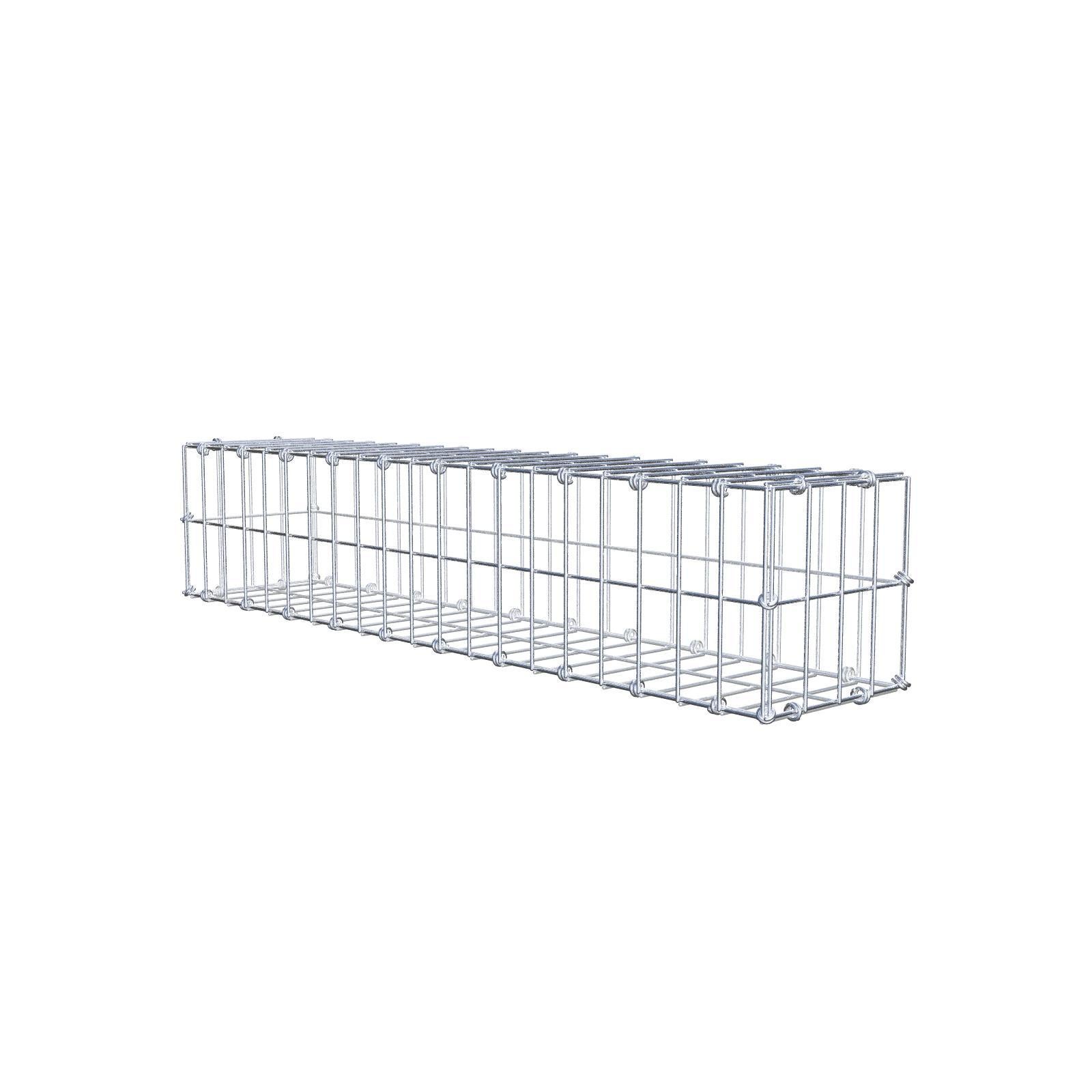 Gabion 100 cm x 20 cm x 20 cm (dł. x wys. x gł.), rozmiar oczek 5 x 10 cm, pierścień spiralny
