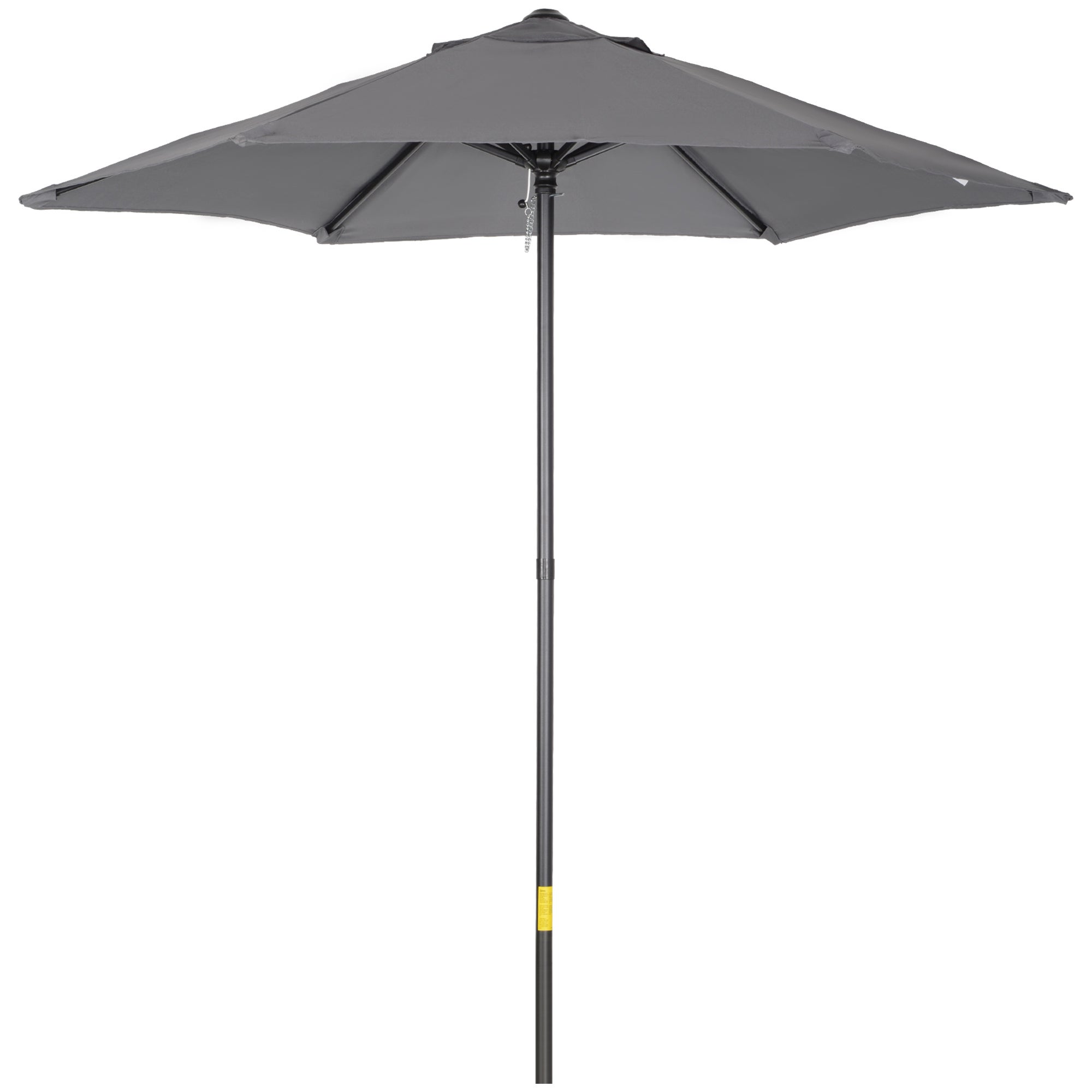 Sześciokątny parasol balkonowy Ø196 cm, obrotowy, składany, parasol plażowy, wiatroodporny, parasol z korbką, ciemnoszary