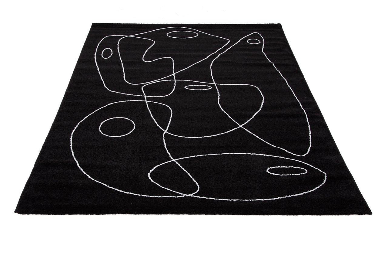TAPIS ATELIER BLACK IVORY 230X160 - 2