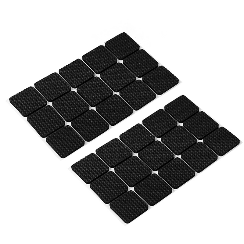 Czarne, kwadratowe podkładki pod nogi stołu, 2,5*2,5 cm, 30 sztuk, do sof, krzeseł jadalnych i nóg stołów; podkładki antypoślizgowe.