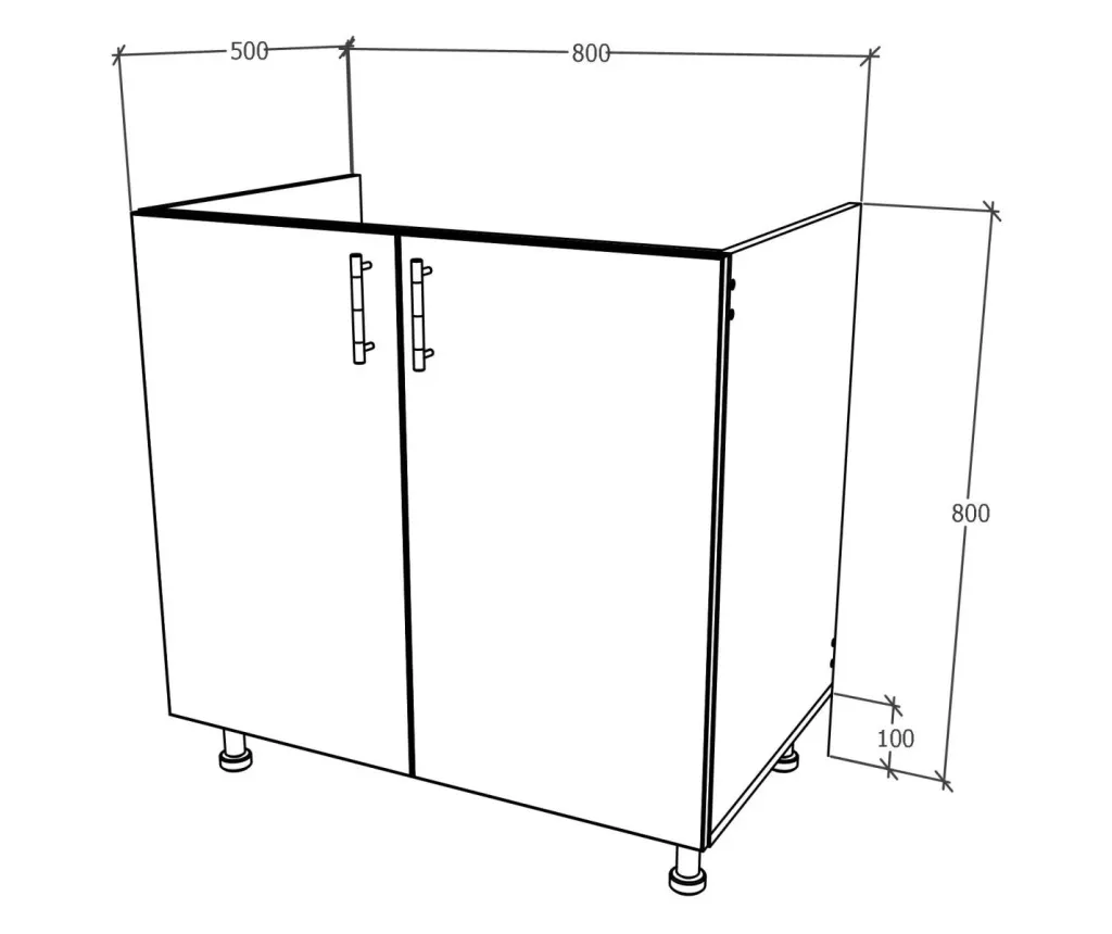 Karo haaus tapa de desagüe, 2 puertas, Blanco, 80 x 50 x 80 cm - 2