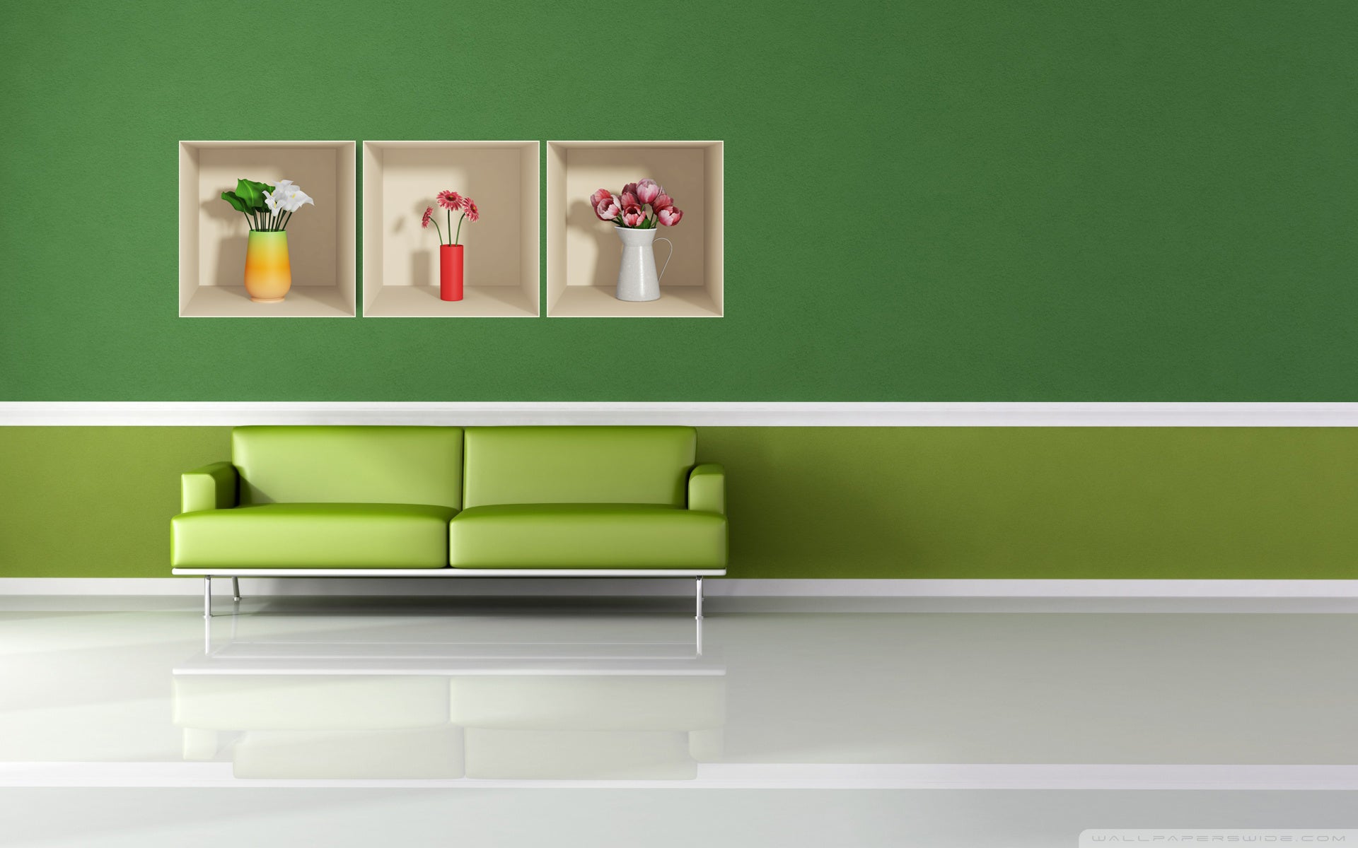 Adesivo 3D fiori - Sticker adesivo - adesivi murali - 40x120cm - 3