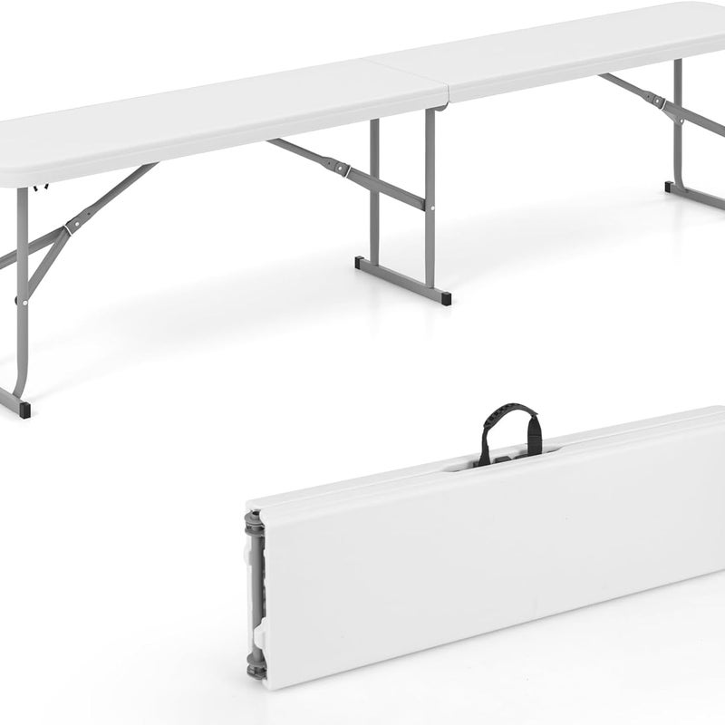 Ławka piwna składana, 182 x 27,5 x 43 cm, ławka do namiotu piwnego z uchwytem do noszenia, składana ławka kempingowa, obciążenie do 300 kg