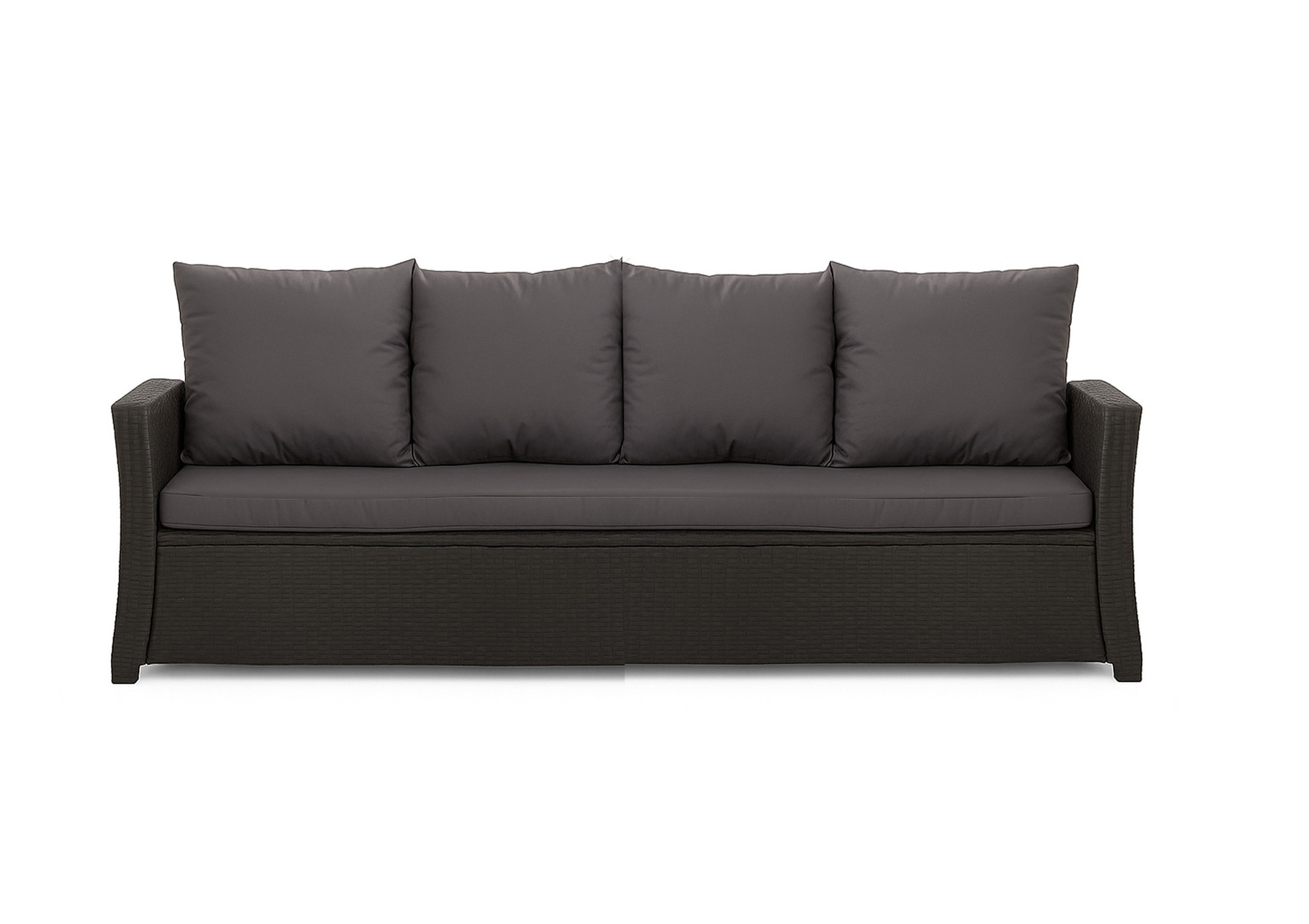 Poduszka ogrodowa na sofę rattanową 170x60x50cm poduszka na meble rattanowe antracyt, poduszka na balkon taras, poduszki na meble ogrodowe