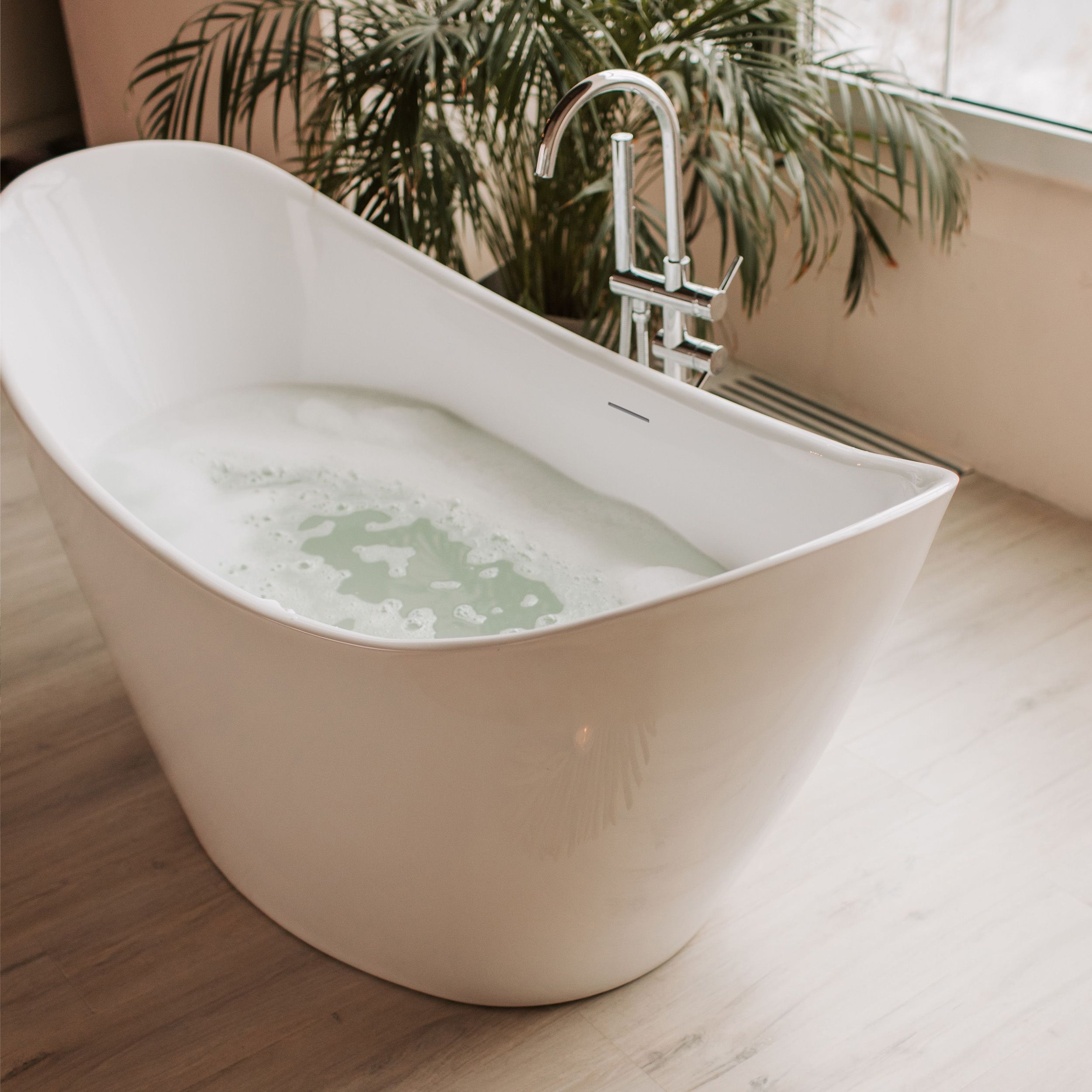 BAÑERA DE PIE REA FERRANO 150CM WHITE 150X80X69CM - 8
