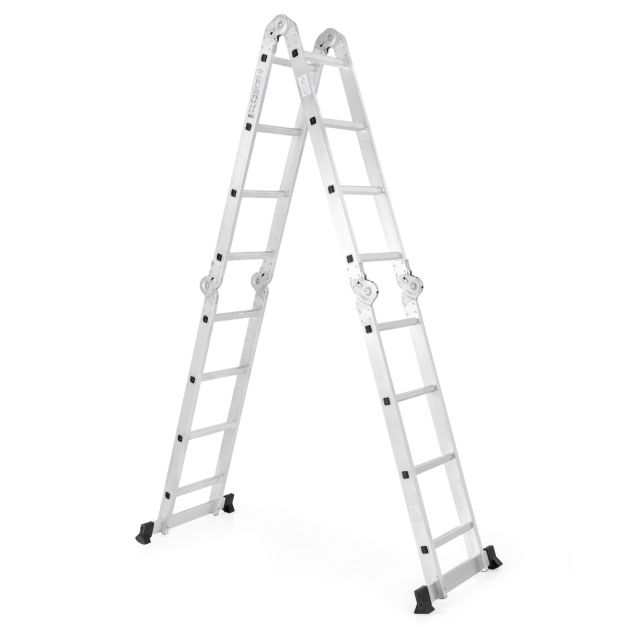 Échelle pliable multifonctions de 4,6 m échelle avec cadre en aluminium ...