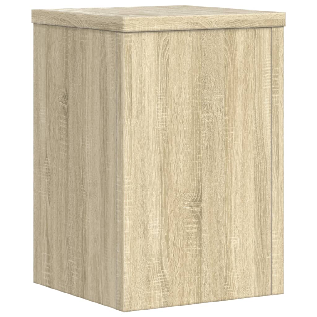 Supports pour plantes, 2 pièces, chêne, en panneau de bois, pour le jardin - 5