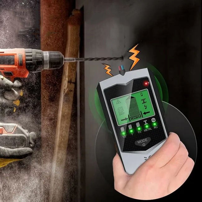Detector de pared cinco en uno, detector de metales portátil (manual en inglés) negro y plateado，171*70*35mm - 6